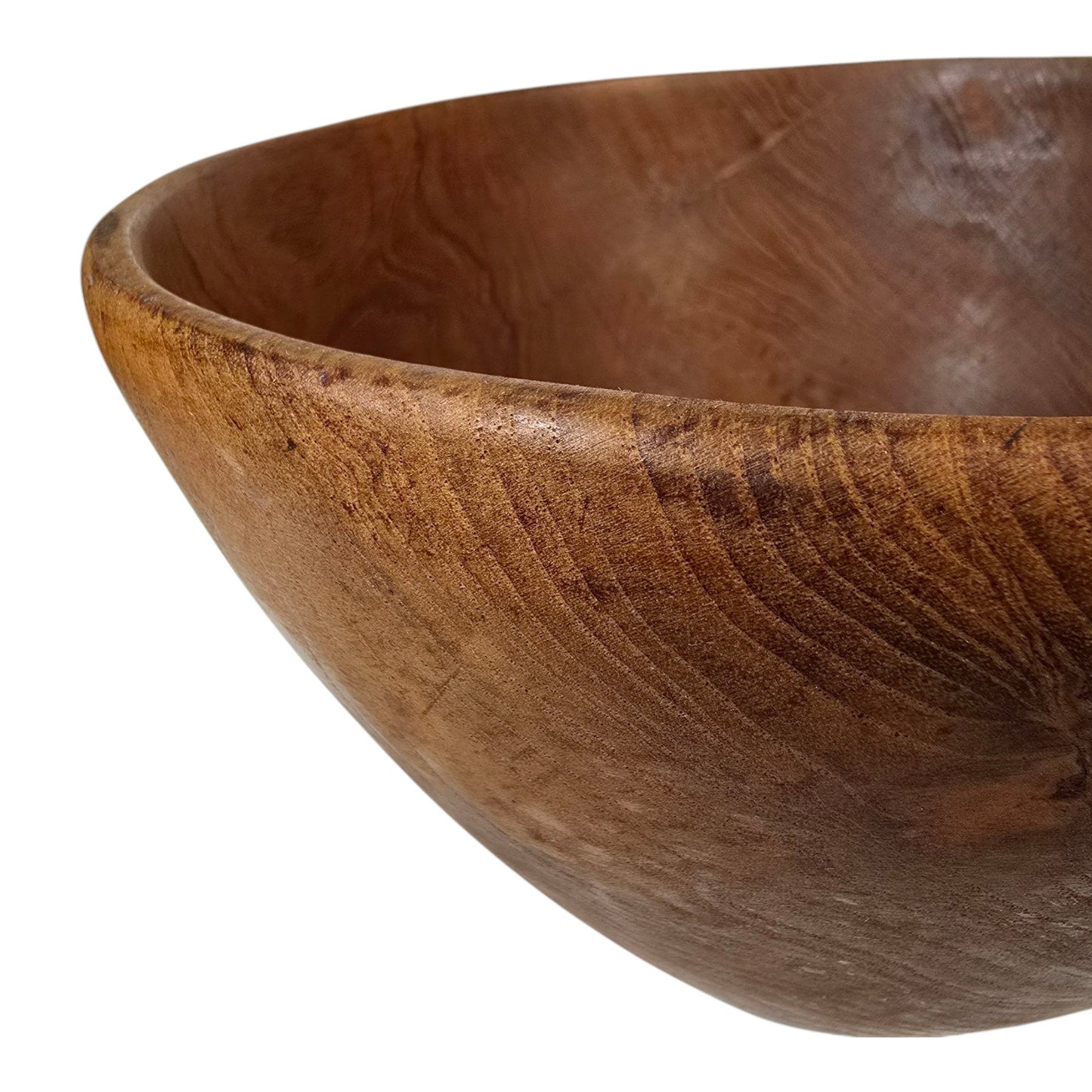 3 Pc Vintage Wooden Salad Bowl with Tongs marked Kamani Woods