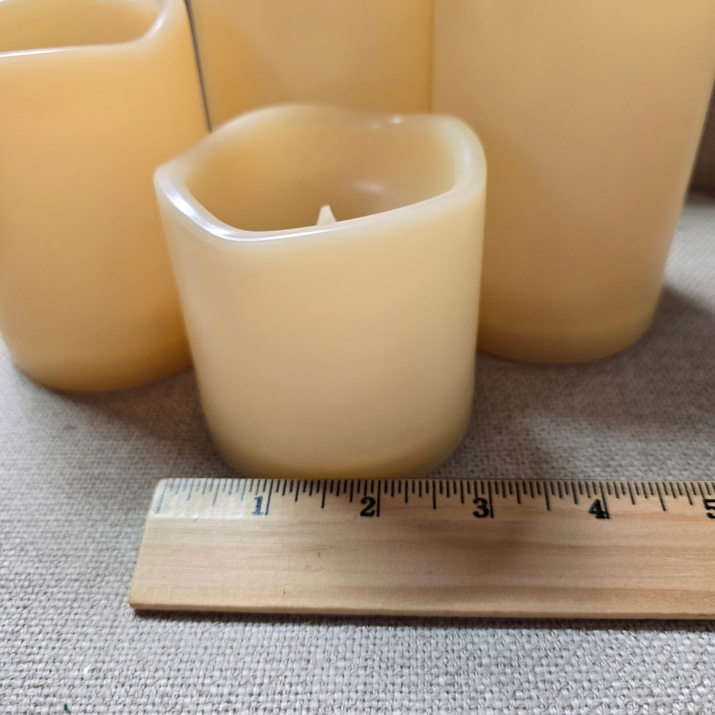 Flameless LED Candles Indoor Outdoor Plastic, Battery-Operated, Set of 4 Pillar