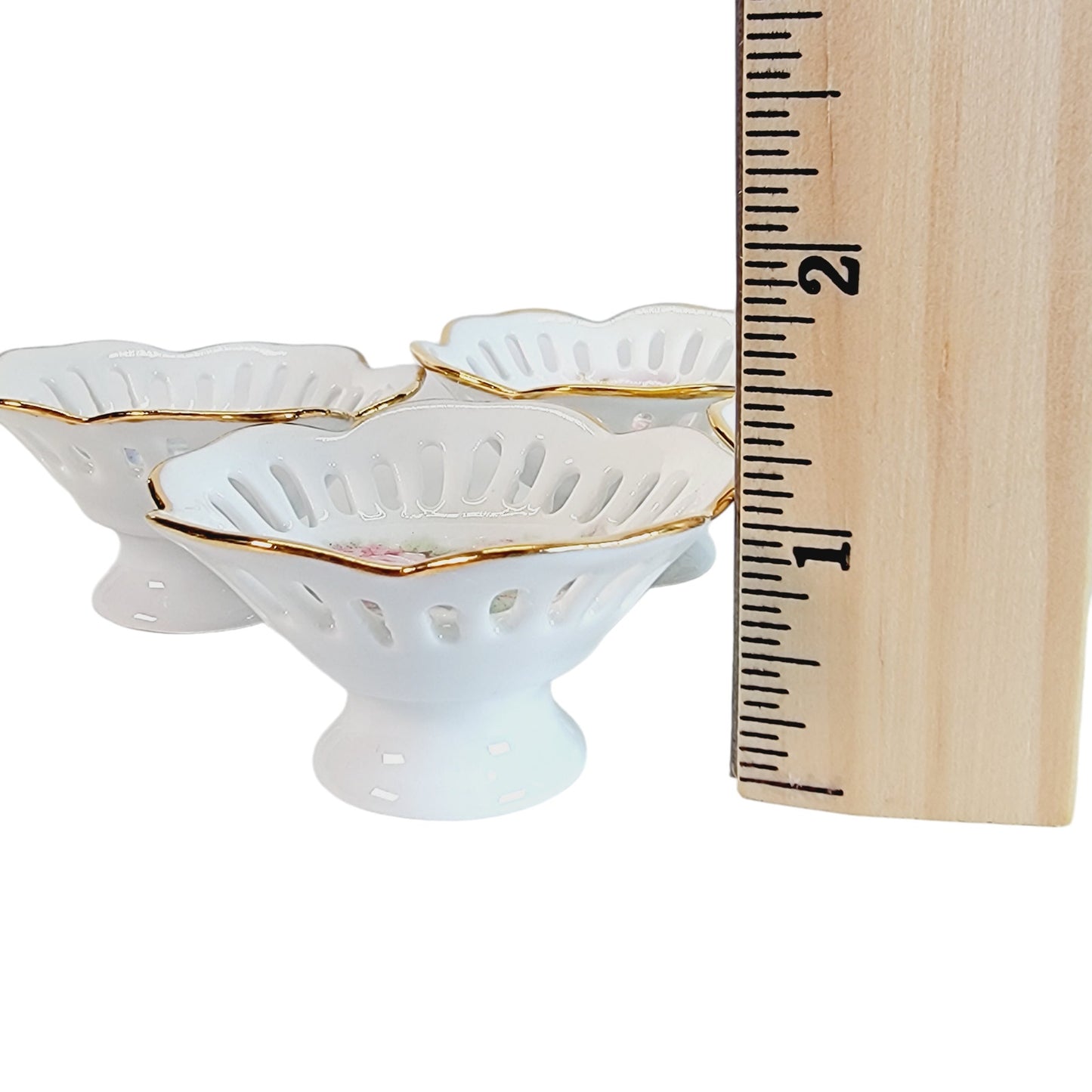 Set of 5 Tiny Sugar Pedestals Chocolate Dinner Mint Dish by Lois White CreARTive Treasures