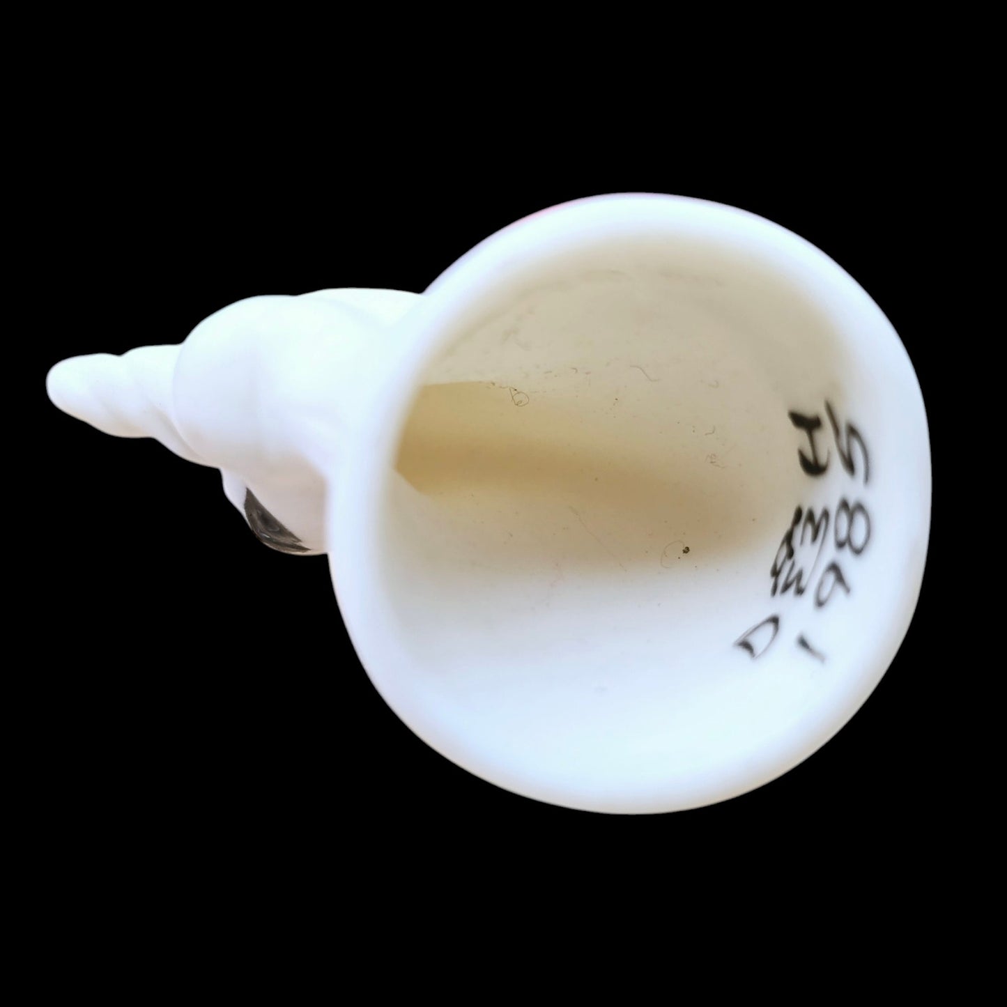 Vintage Signed White Unicorn Thimble by Donna, Signed D H 1985