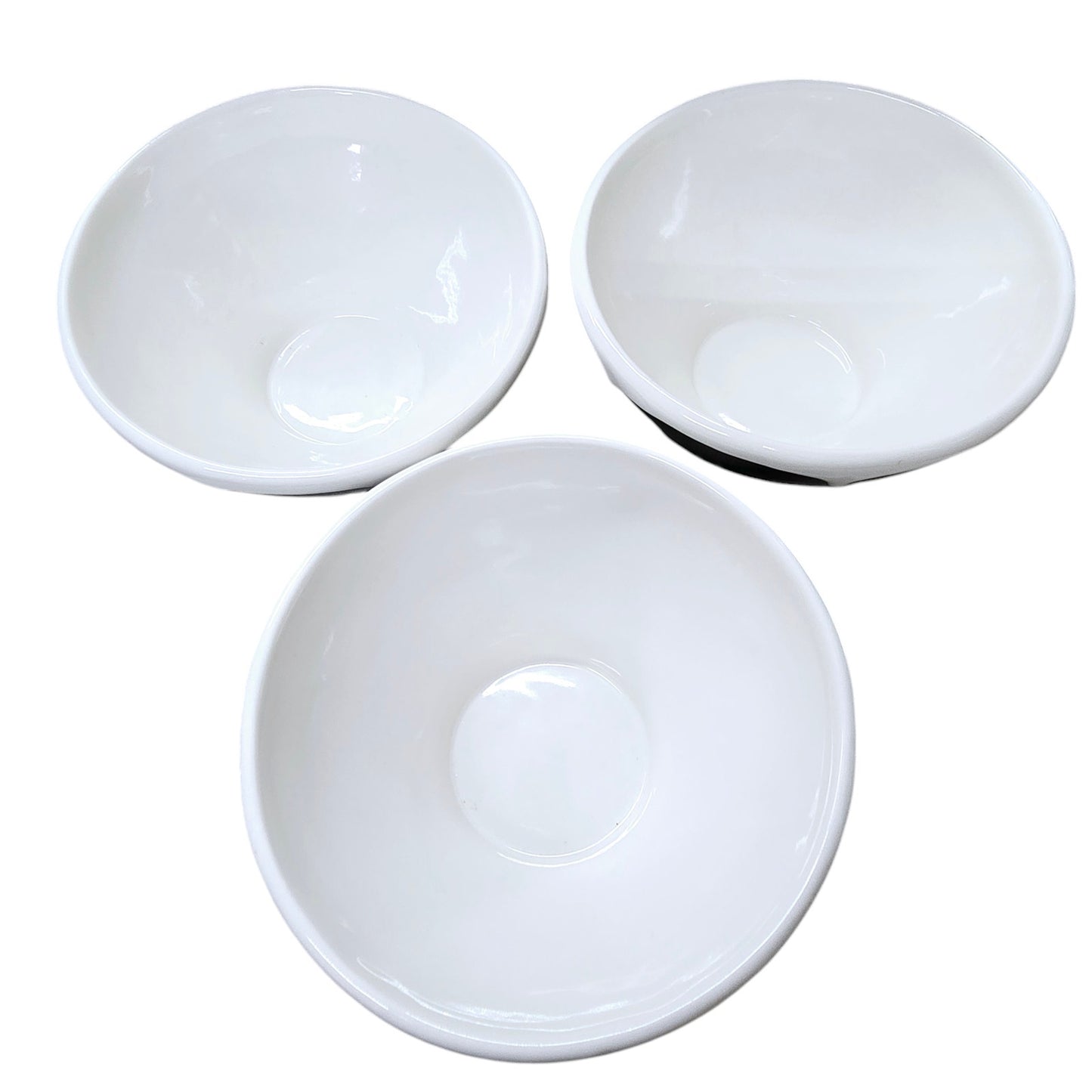 Set of 3 Pottery Barn CHOCOLATE Ice Cream Dessert Bowls, Sundae Toppings Serving Bowls