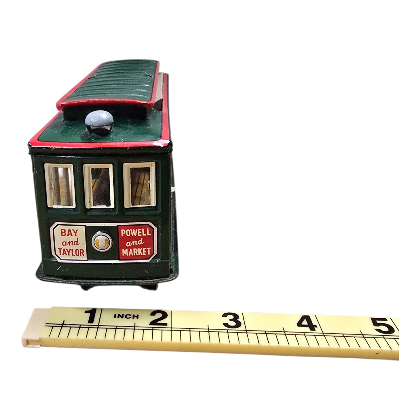 Vtg Tin Litho San Francisco Cable Car 512 Toy Japan Friction Bell