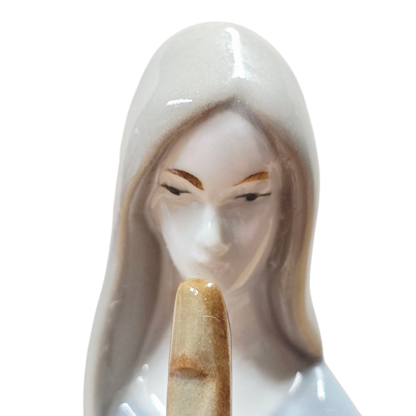Lladro 6150 “Playing the Flute” Porcelain Figurine Woman Flute Spain 6.5"