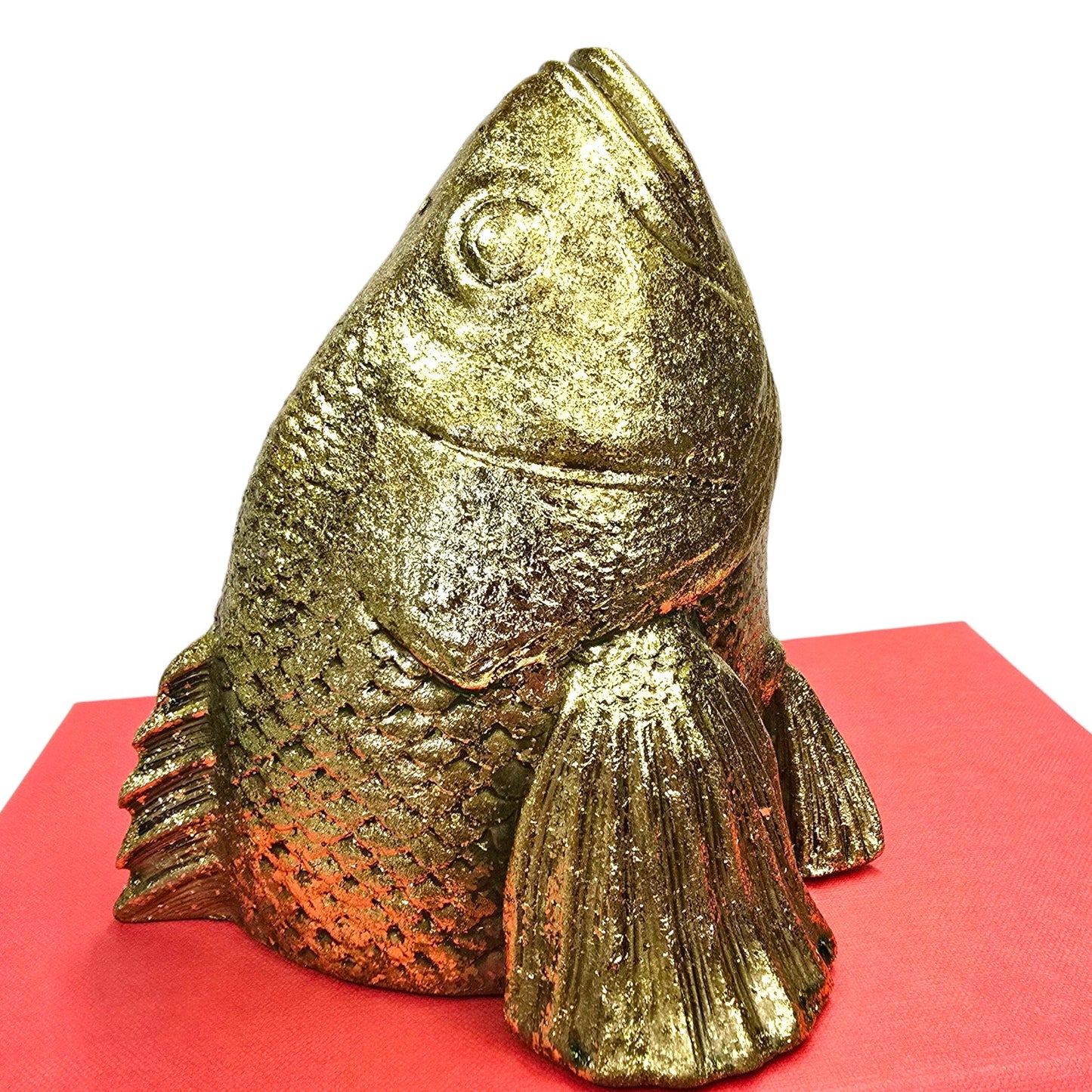 Stan the Goldfish Metallic Gold Resin Wall Sculpture Glam Quirky Decor by CB2