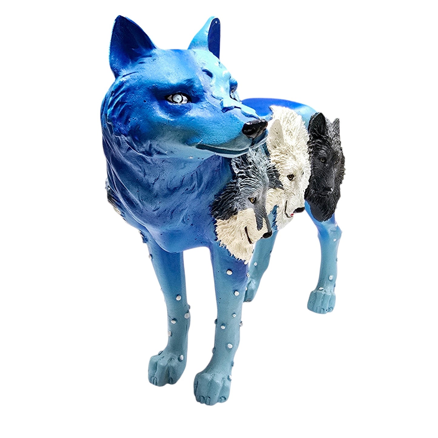 Vintage Westland Band of Wolves Figurine, Blue Wolf Figurine