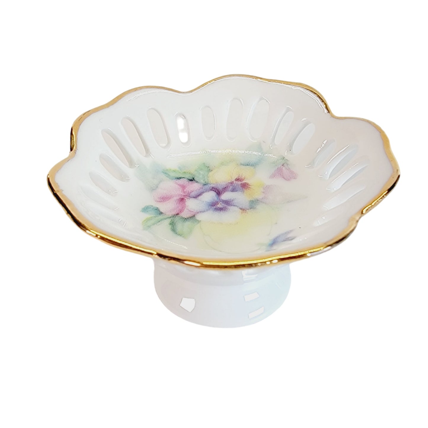 Set of 5 Tiny Sugar Pedestals Chocolate Dinner Mint Dish by Lois White CreARTive Treasures