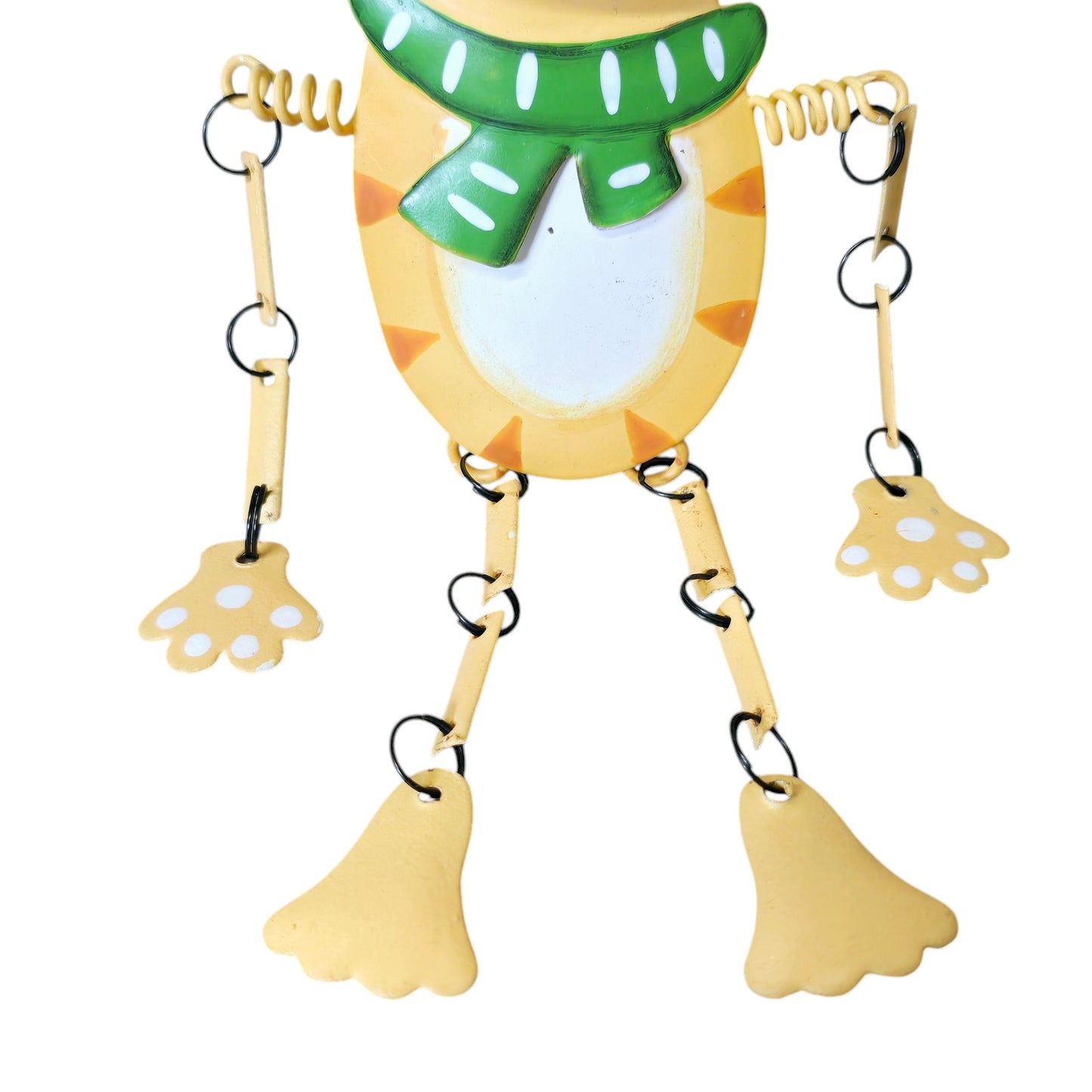 Metal Hangin Holiday Cat Decoration