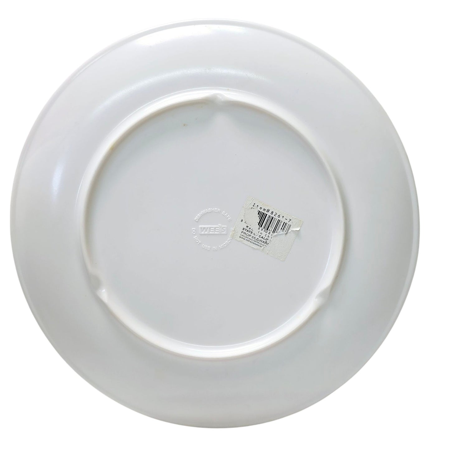 Set of 2 Wee's Melamine Dinner Plates Marble Pattern 11"