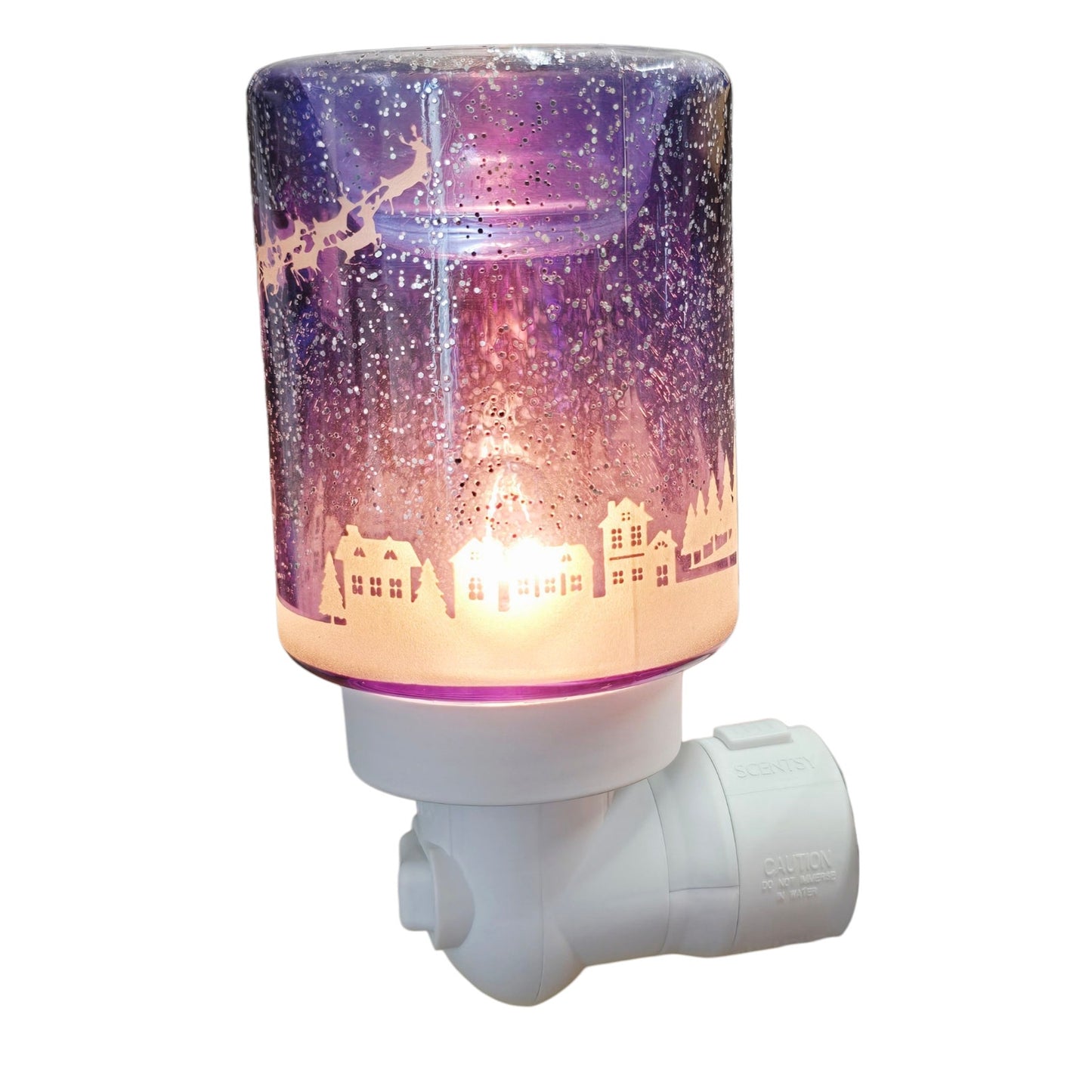 Scentsy Plug-In Mini Warmer Nightlight To All A Good Night Reindeer Holiday NIB