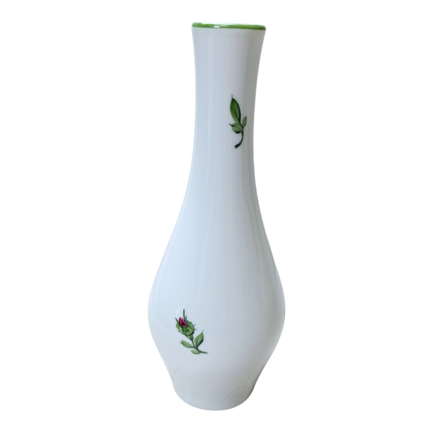 Vintage Augarten Wien Austria Vienna Rose Hand-painted Bud Vase