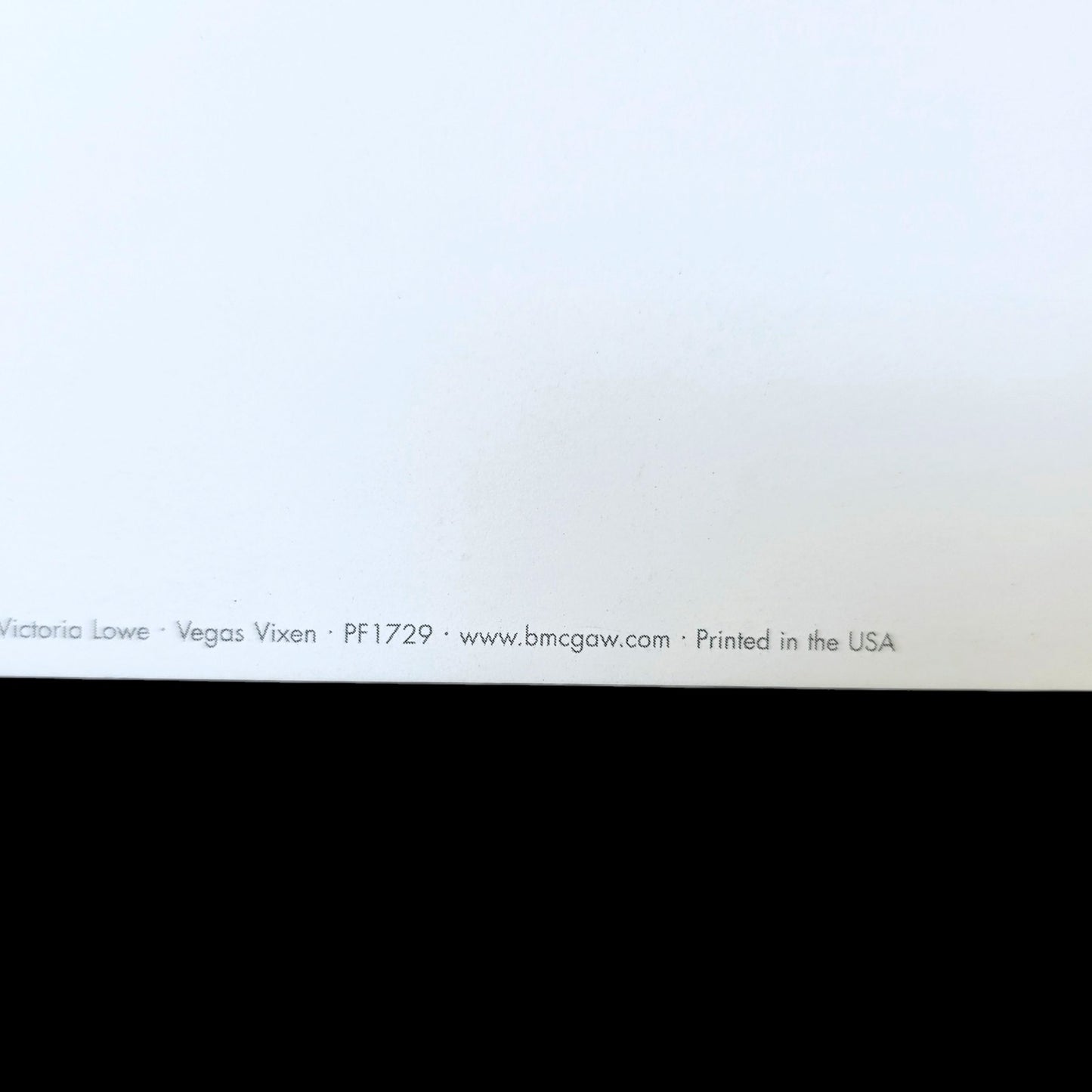 14" x 11" Art Print "Vegas Vixen" McGraw Group LLC 2007 Victoria Lowe, Printed in USA