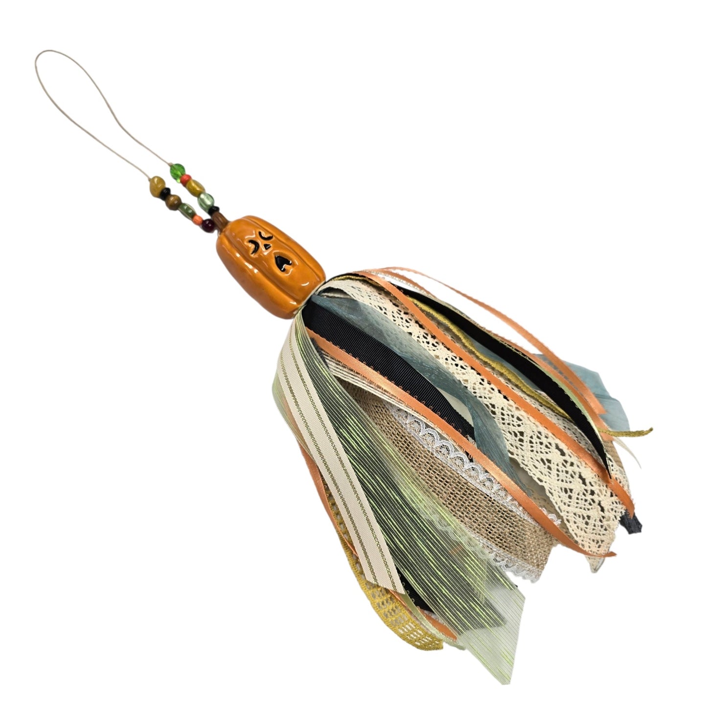 Halloween Pumpkin Tassel | Ceramic Salt Shaker Hanging Ribbon Decor Fall Pumpkin