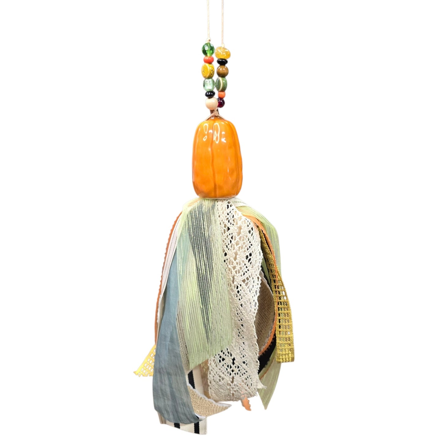 Halloween Pumpkin Tassel | Ceramic Salt Shaker Hanging Ribbon Decor Fall Pumpkin