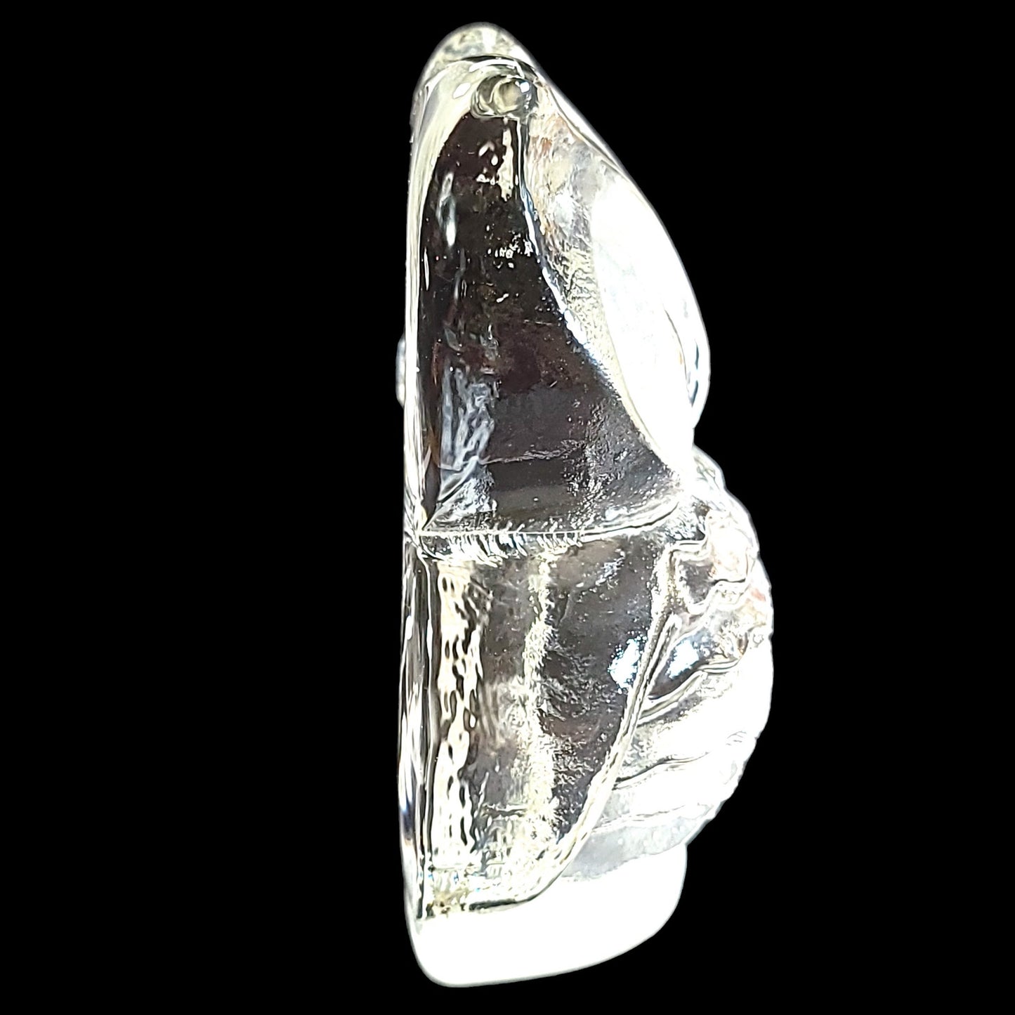 6" Vintage Clear Viking Glass Owl Bookend Paperweight