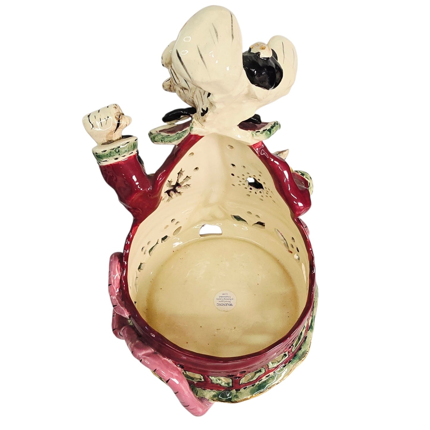 Blue Sky Clayworks "Santa Mouse” Candle Holder Vintage 2001 Heather Goldmine
