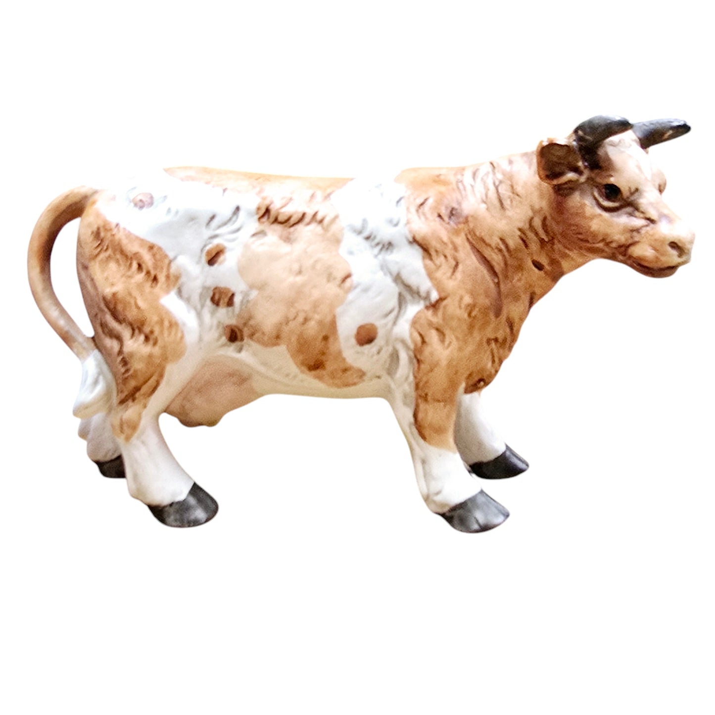 Vintage UCTCI Japan Porcelain Cow Heifer Figurine, Marked "Cow" Original Sticker