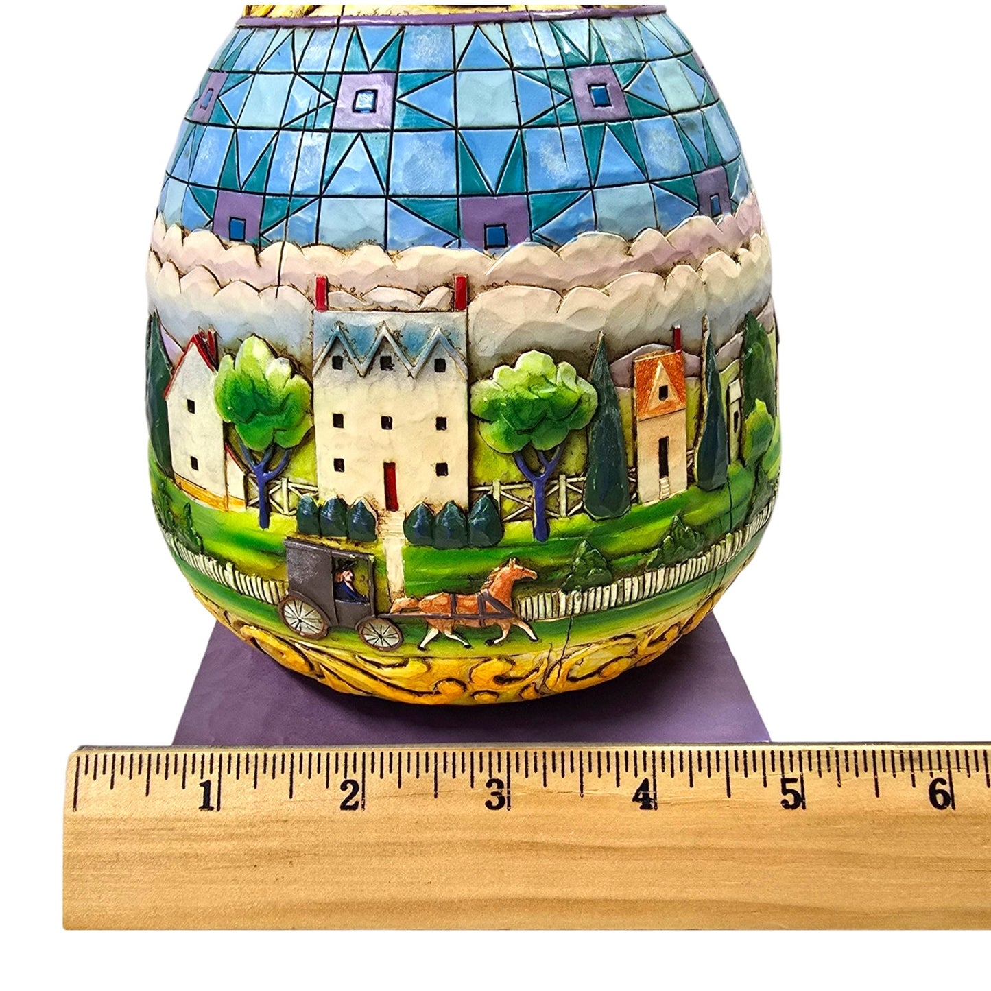 "Welcome All" Pineapple Jim Shore Heartwood Creek Folk Art 2006 Model 4007666