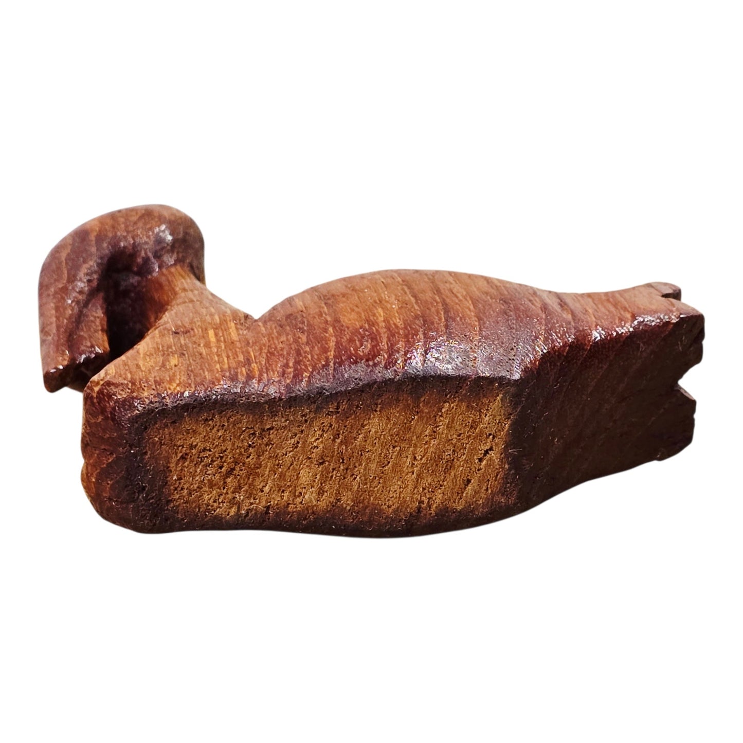Vintage Hand Carved Wooden Bird Figurine Small 3.5" Folk Art Animal