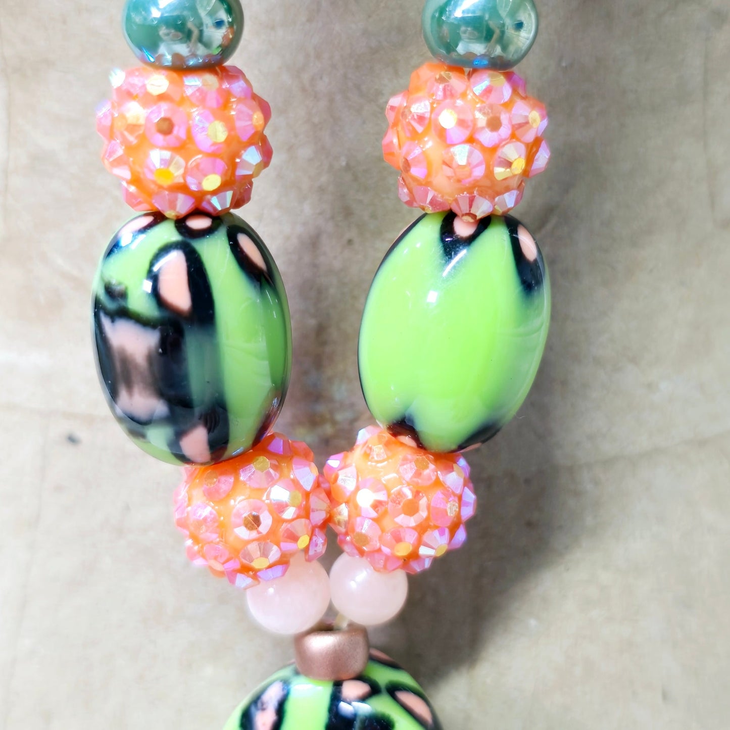 * Colorful Hand-Crafted Stretch Beaded Necklace