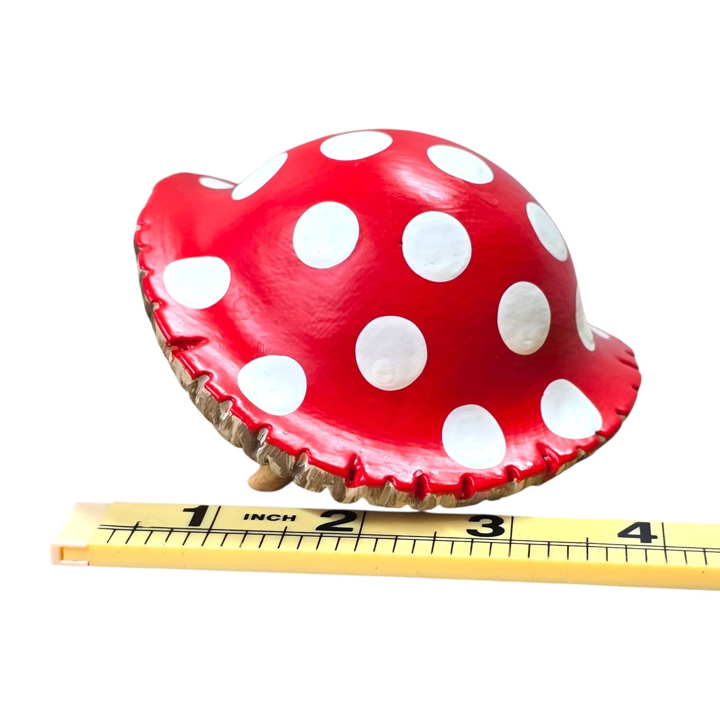 DCUK Wooden Hedgehog Mushroom Toadstool Cap Hand Carved Painted Figurine