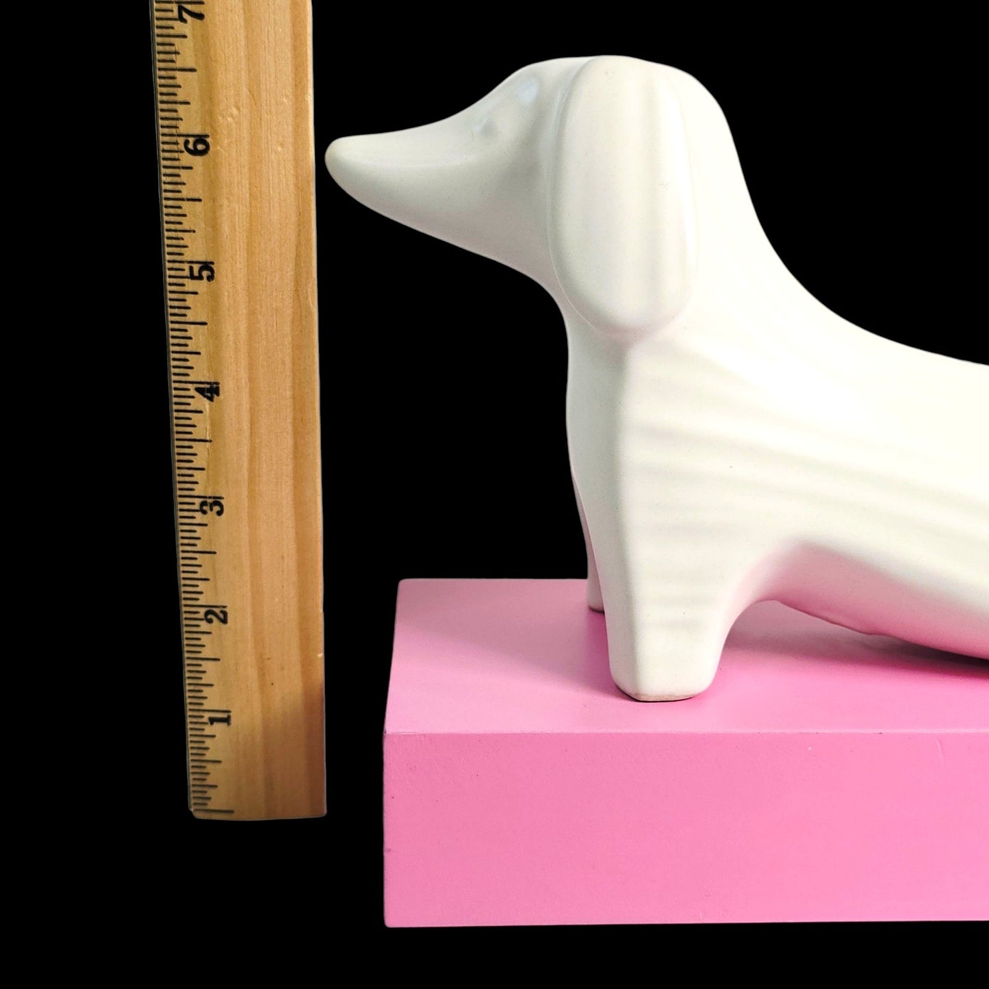 Jonathan Adler Dachshund Bookends Pink & White 2-Pc Menagerie Handmade in Peru