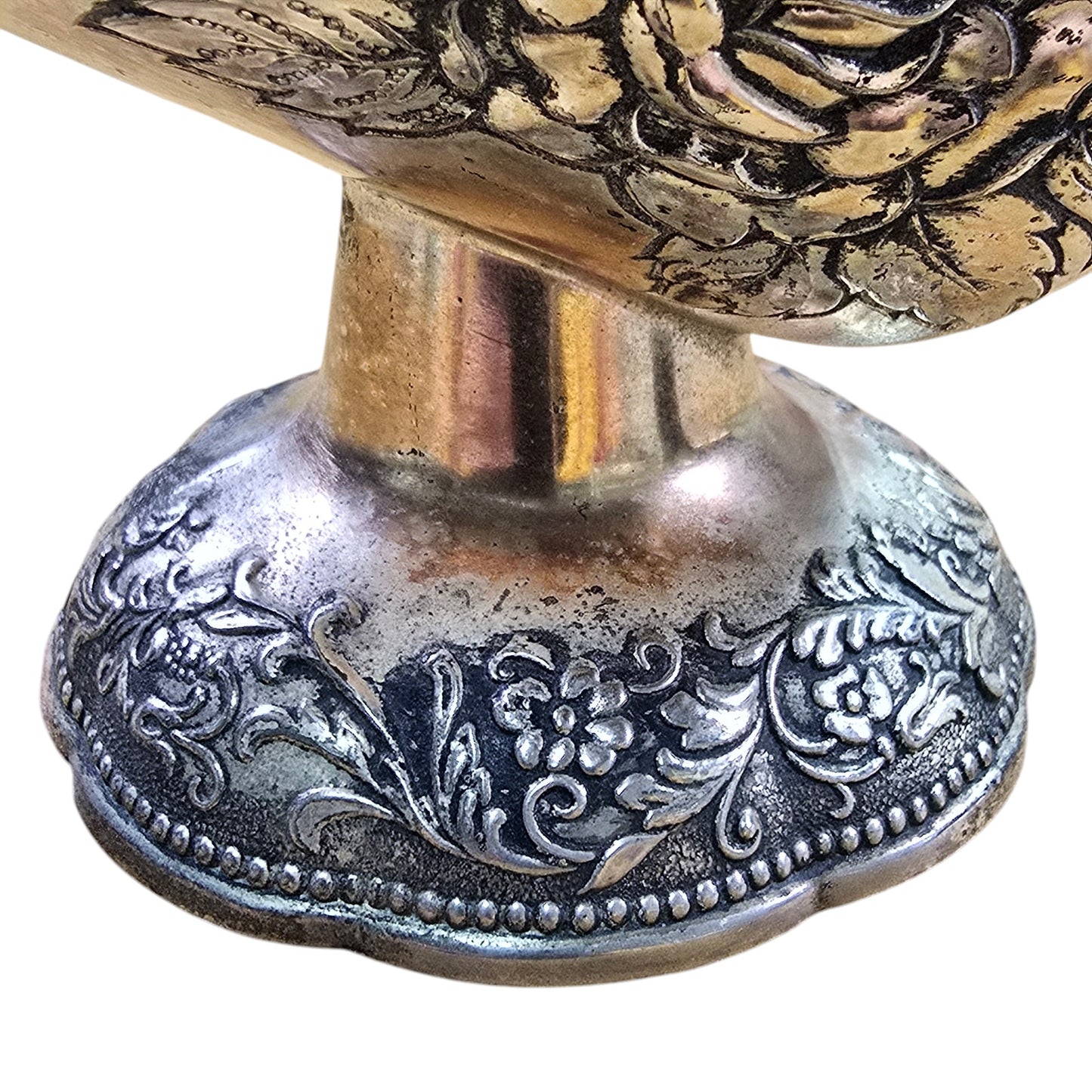 Silver Plate Sugar Scuttle Pretty Rose Pattern, No Scoop