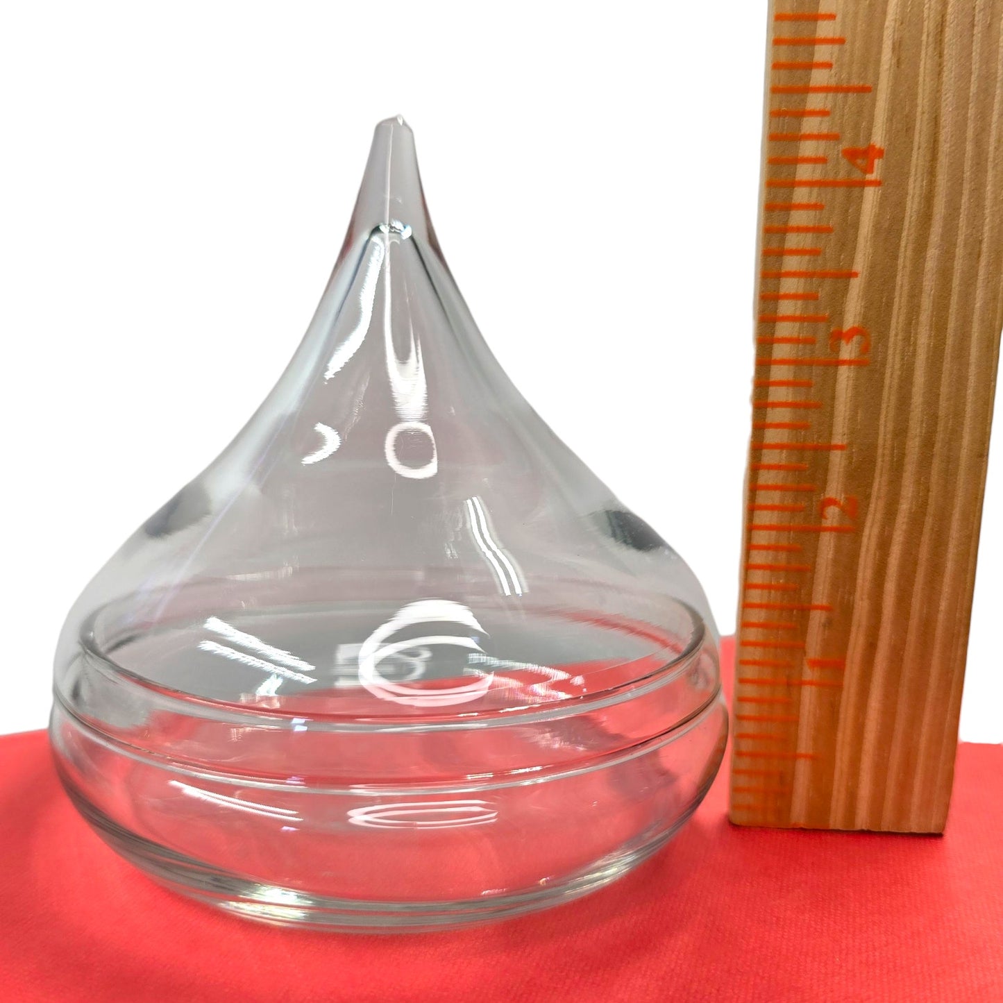 Vtg Kiss-Shaped Covered Candy Dish Clear Glass Mid Century Modern Holiday Display