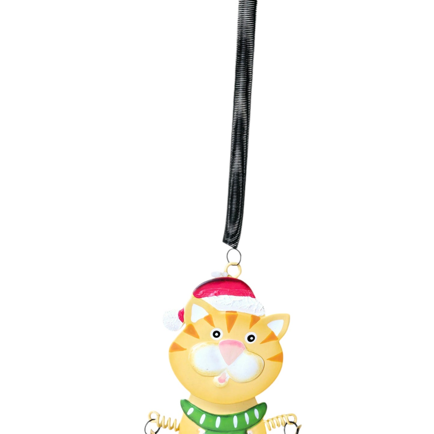 Metal Hangin Holiday Cat Decoration