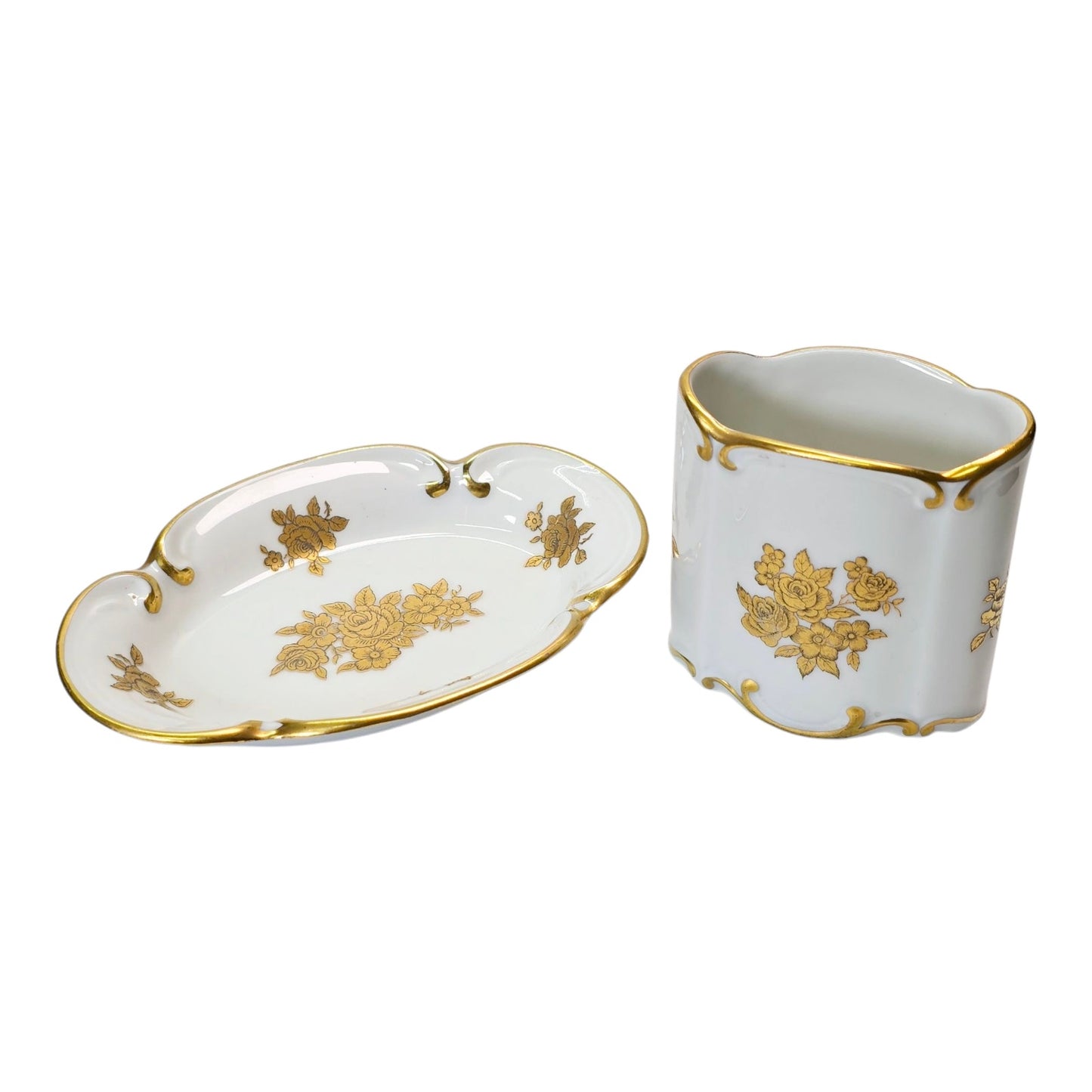 East Germany Von Kenneberg Porcelain Cigarette Holder and Dish