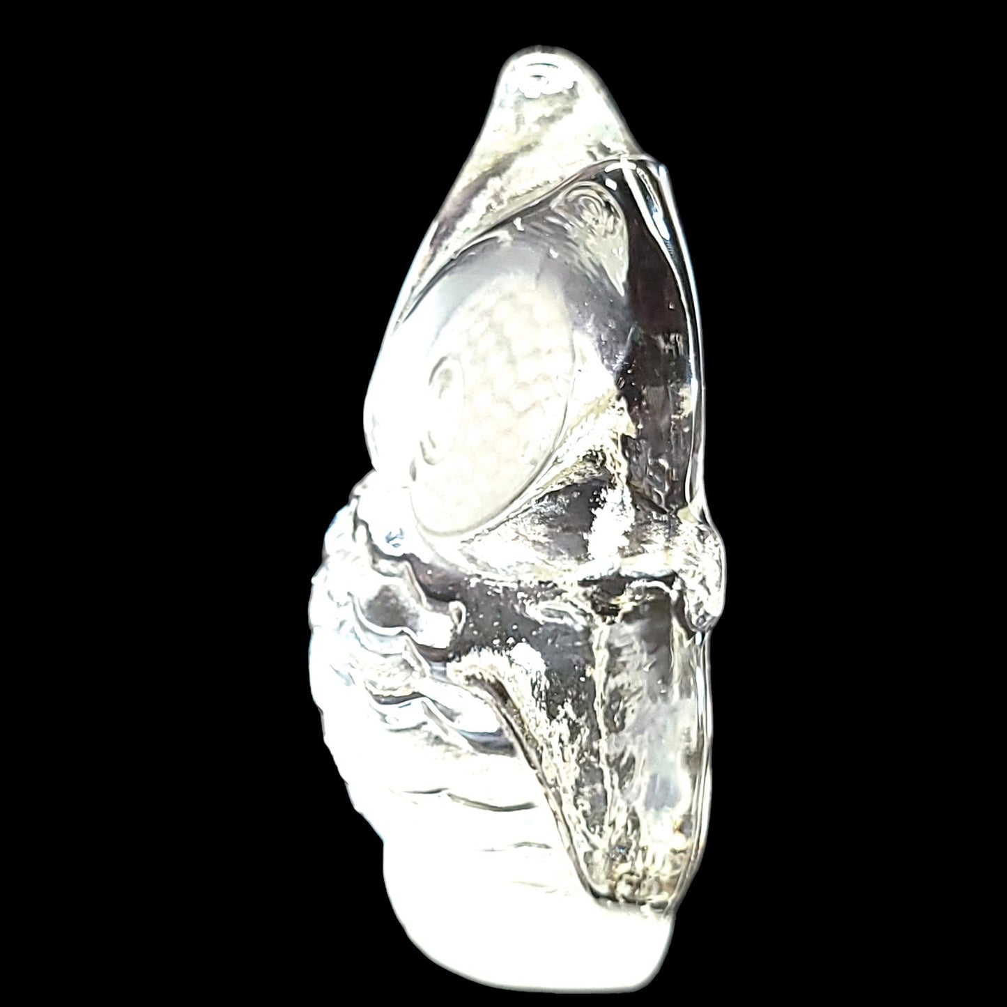 6" Vintage Clear Viking Glass Owl Bookend Paperweight