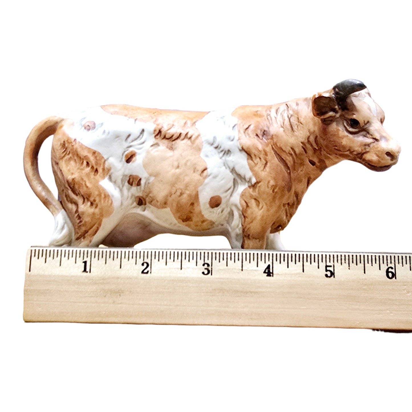 Vintage UCTCI Japan Porcelain Cow Heifer Figurine, Marked "Cow" Original Sticker