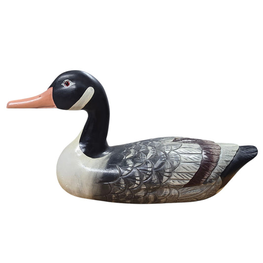 Vintage Hand-Carved Wooden Canada Goose Decoy 19" Waterfowl Hunting Lodge Decor