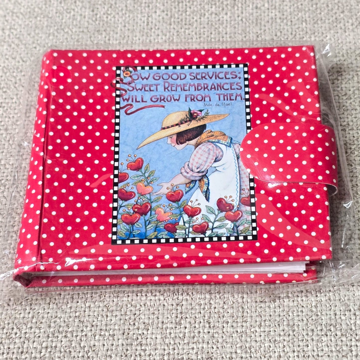 ME Mary Engelbreit Garden Blossom Lot: Tin Teacup Trinket Holder, Blossom Votive and Photo Album