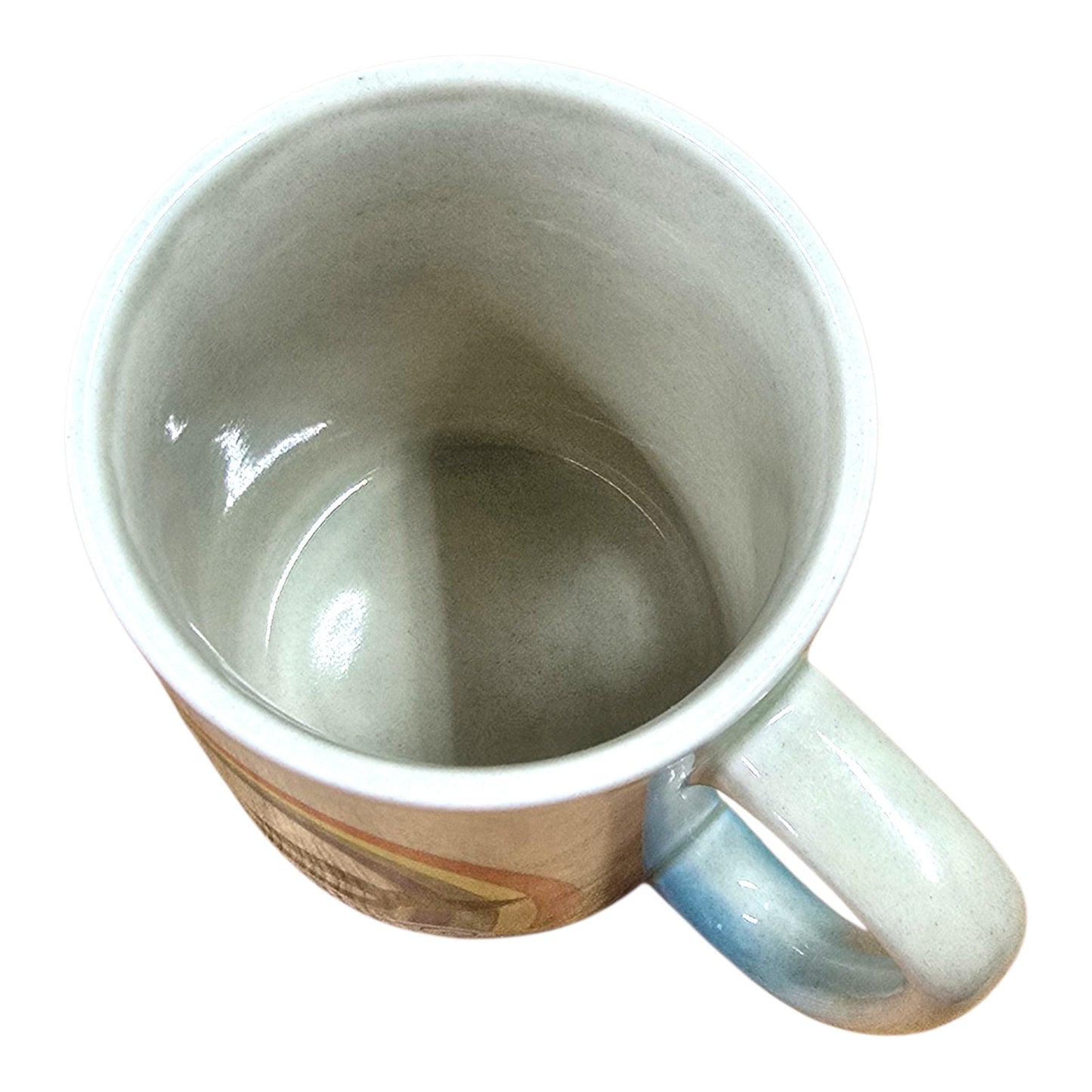 Vintage Otagiri Whale Rainbow Coffee Mug Japan Ceramic Stoneware 1970s