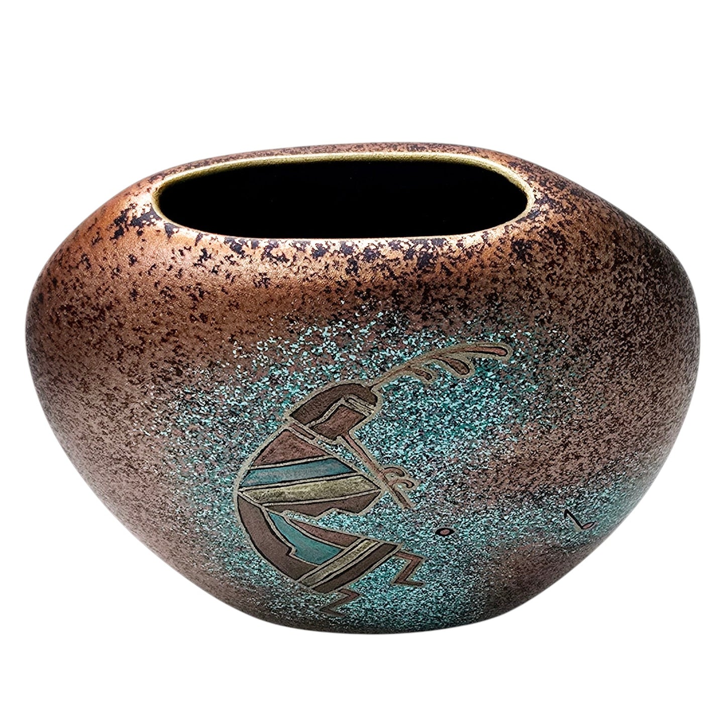 Teissedre Designs Kokepelli Rock Art Vase