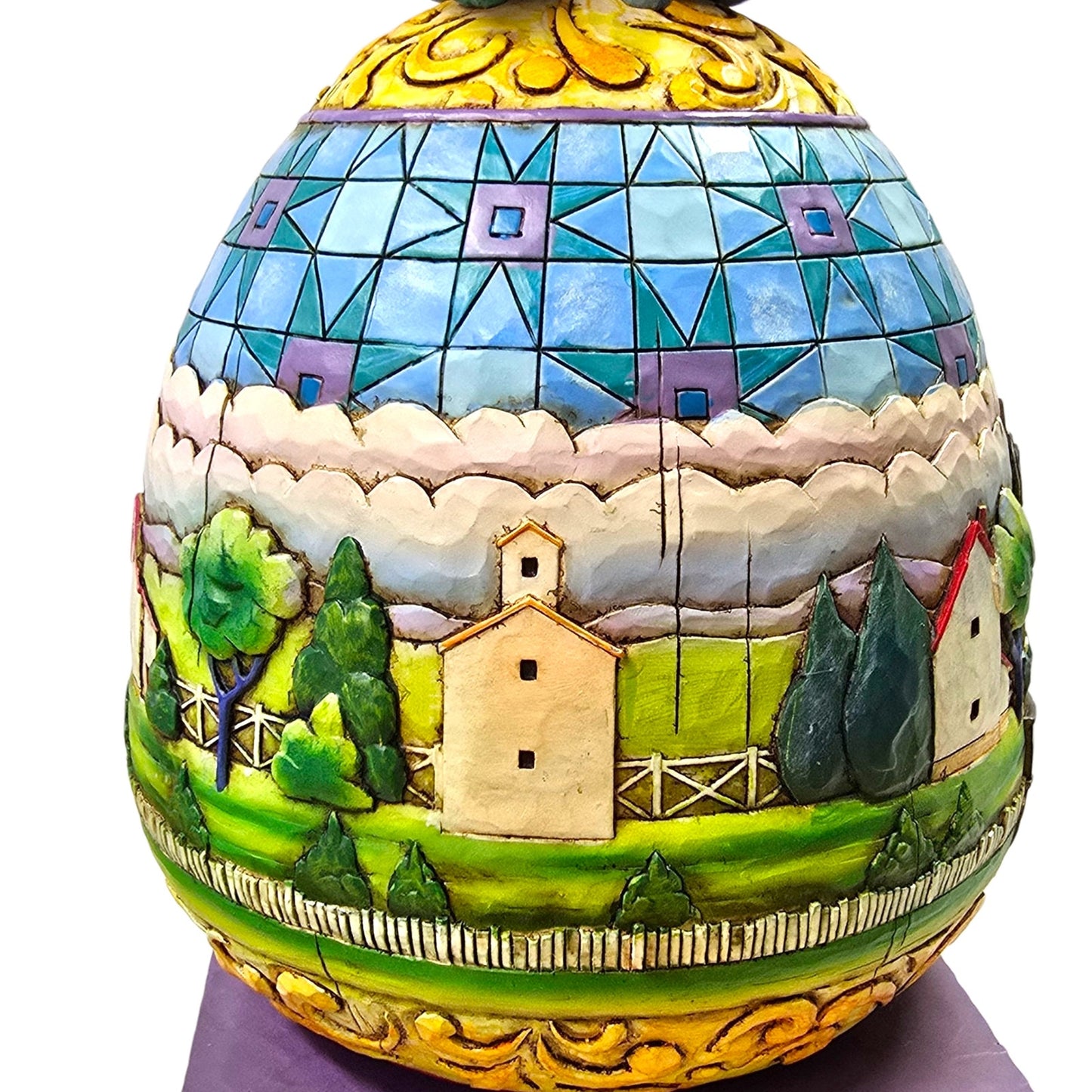 "Welcome All" Pineapple Jim Shore Heartwood Creek Folk Art 2006 Model 4007666