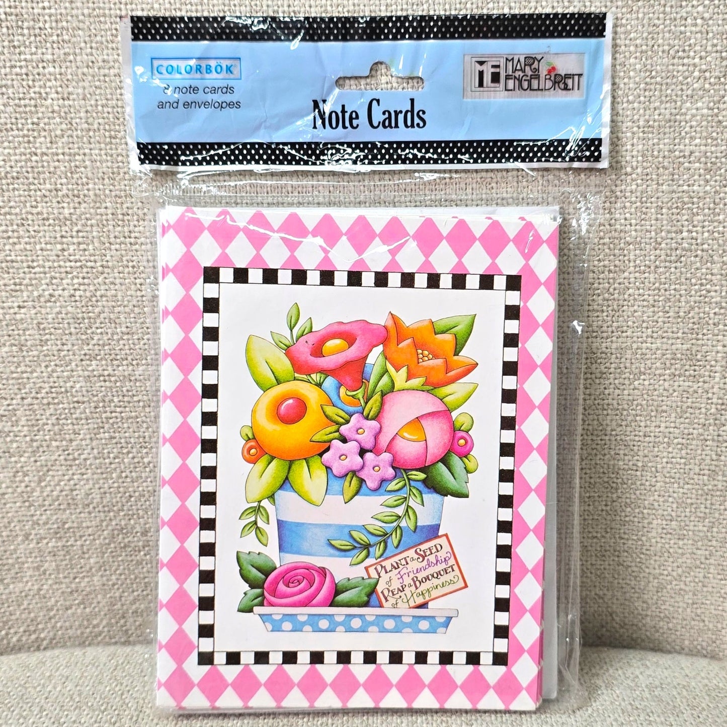 Mary Engelbreit Note Cards LOT with Card Storage Box