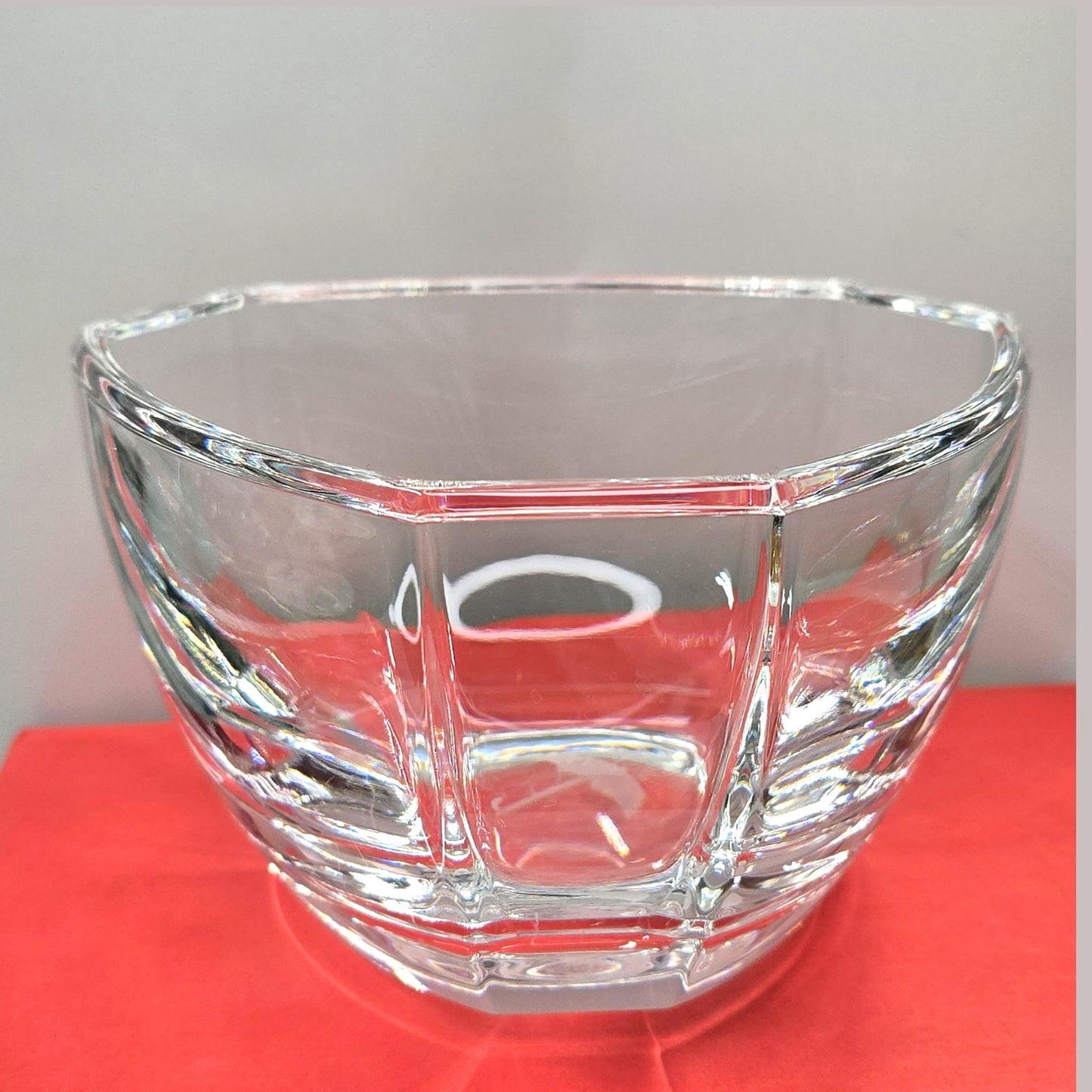 Tiffany & Co Travelers Umbrella Etched Crystal Display Bowl Elegant 6.5" Classic Heavy