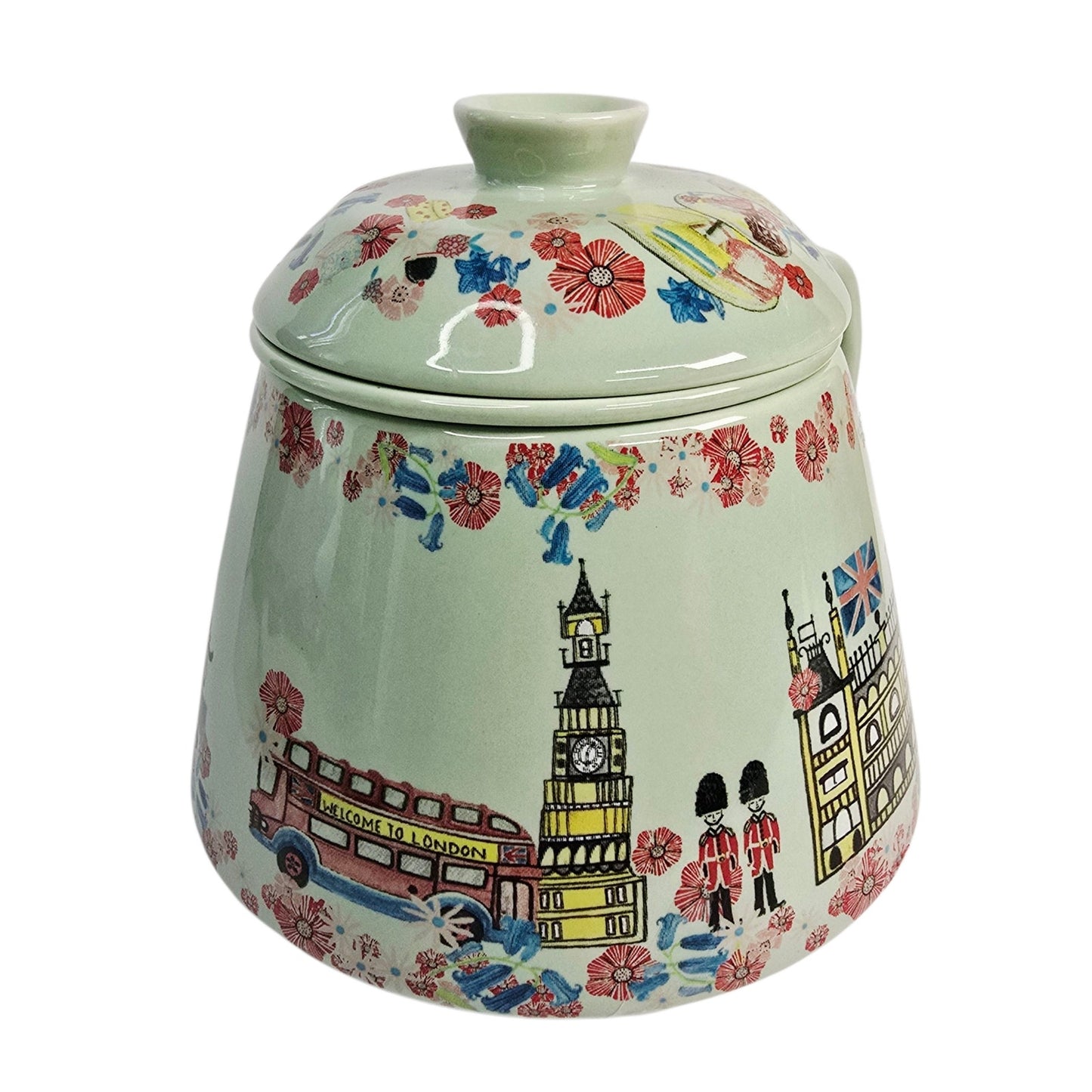 3-Pc World Market London Scene Mug with Infuser and Lid, London Eye, Palace, Ben