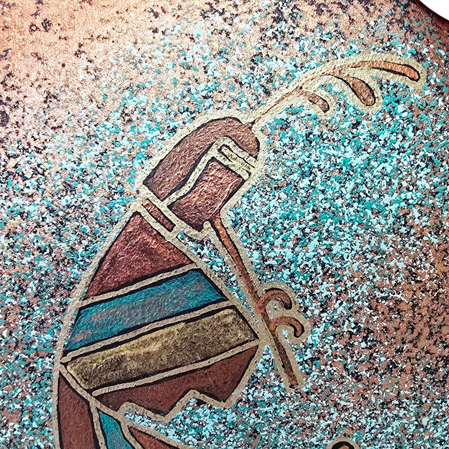 Teissedre Designs Kokepelli Rock Art Vase