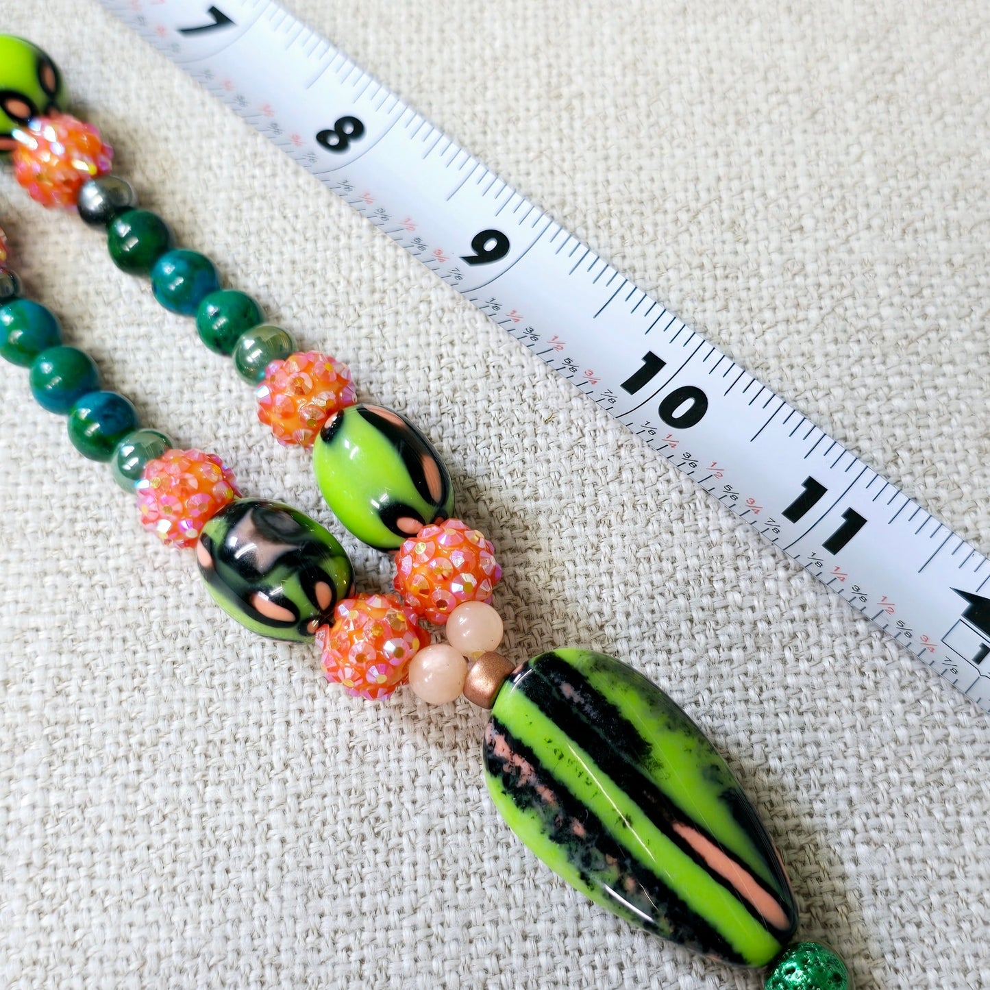 * Colorful Hand-Crafted Stretch Beaded Necklace