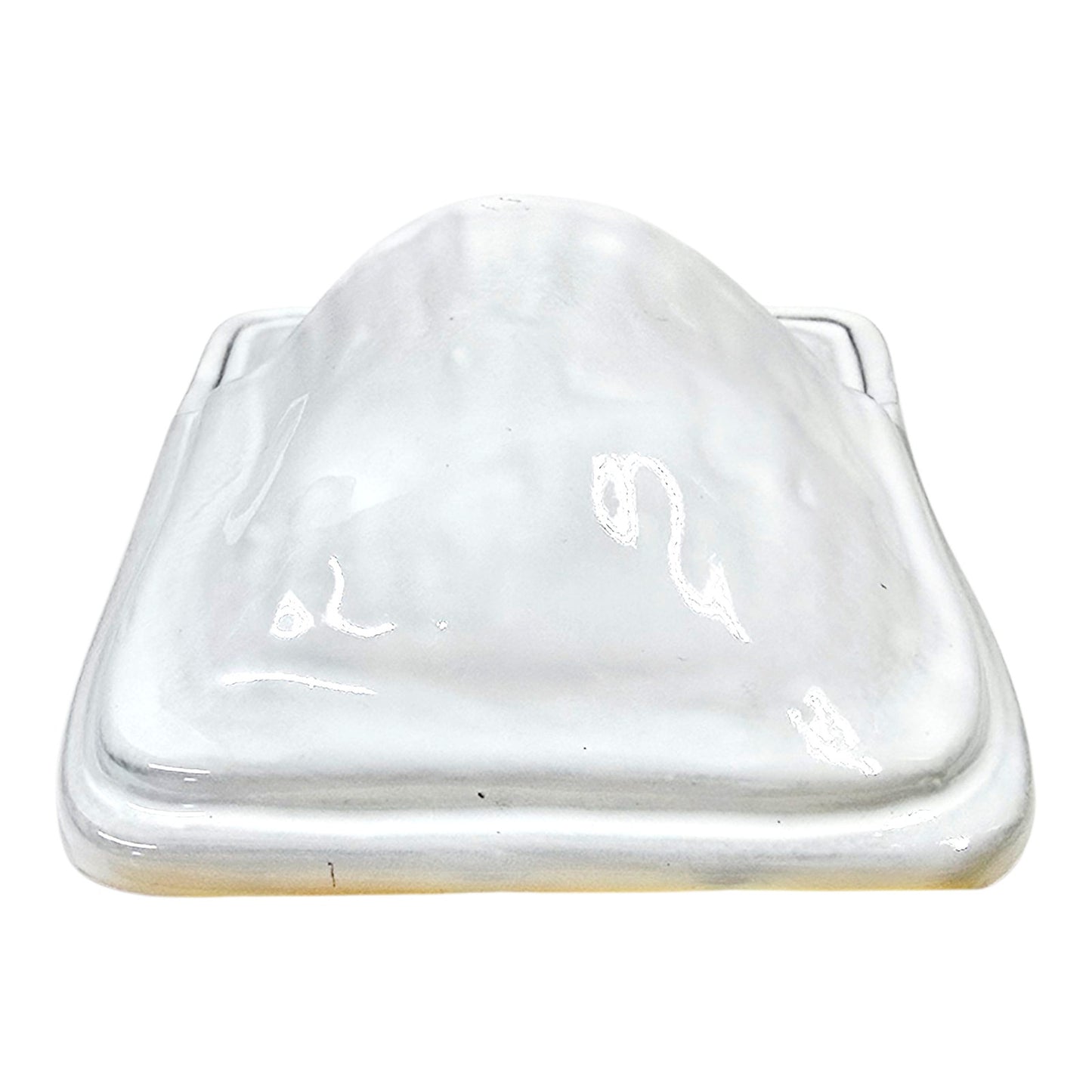 White Terracotta Pottery Wall Pockets Set of 2 Distressed White Glazed Farmhouse