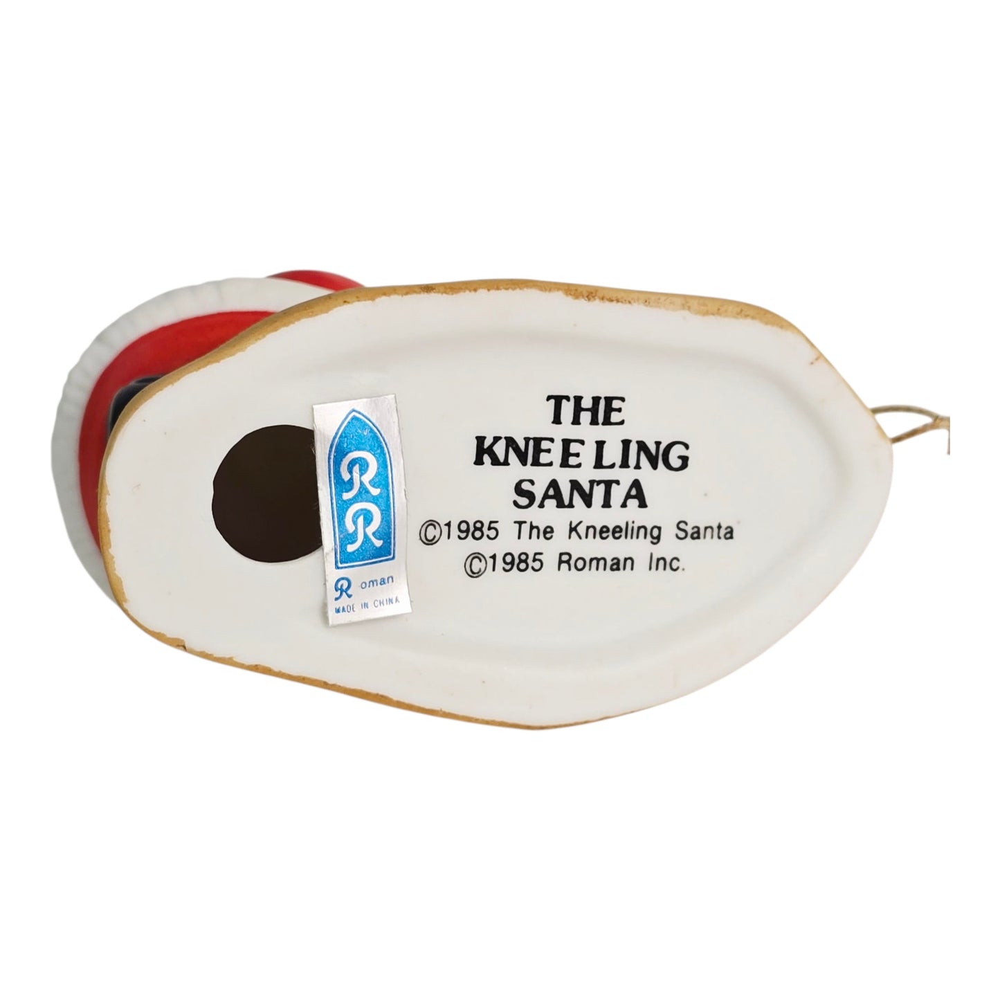Vtg "The Kneeling Santa" Ornament 1985 by Roman Original Box, Santa & Baby Jesus