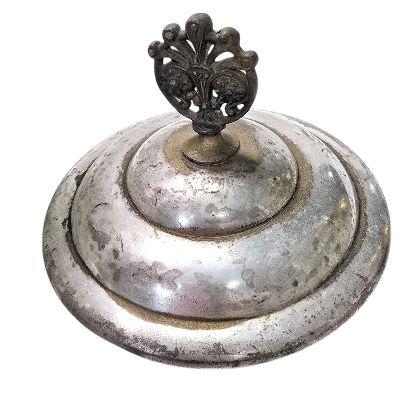 Antique Biscuit Jar Taylor & Tunnicliff England Ornate Silver Plate Lid with Finial, Porcelain
Shows age and wear, see pictures