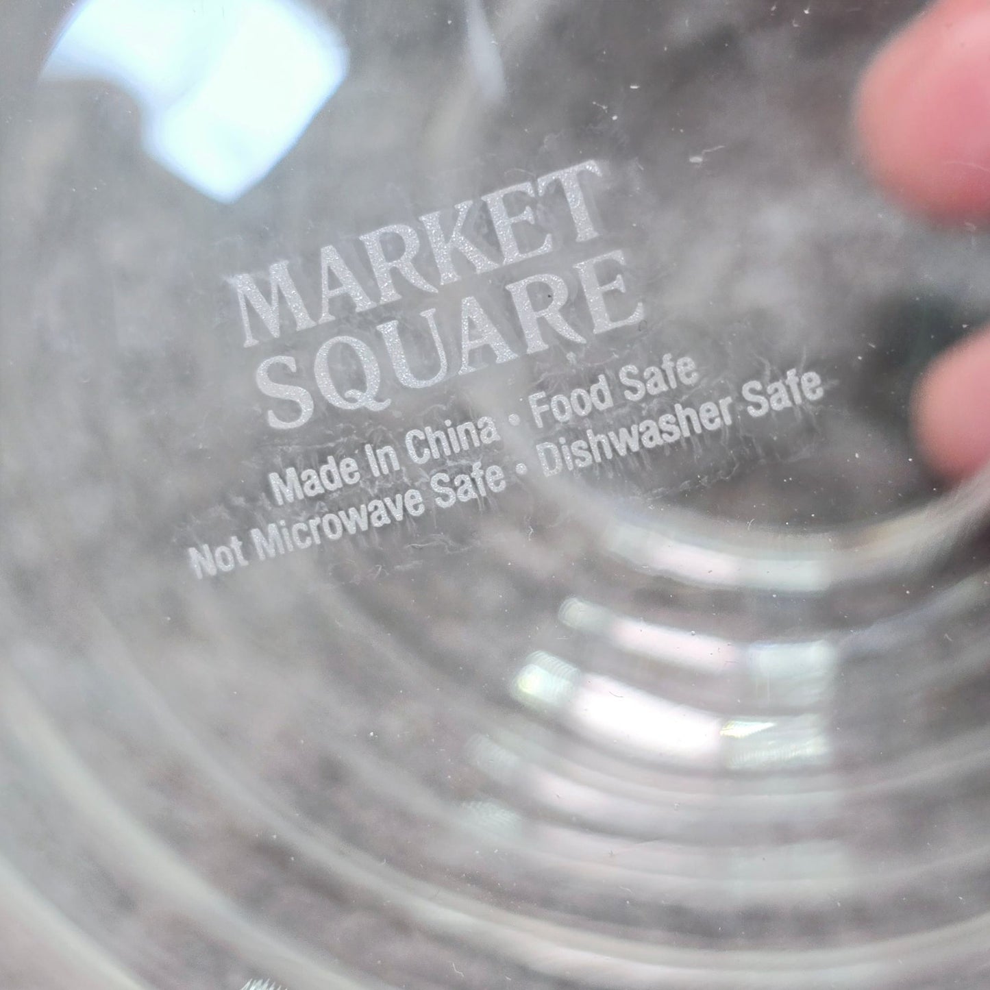 Market Square Clear Glass Honey Jar with Glass Bee Finial
