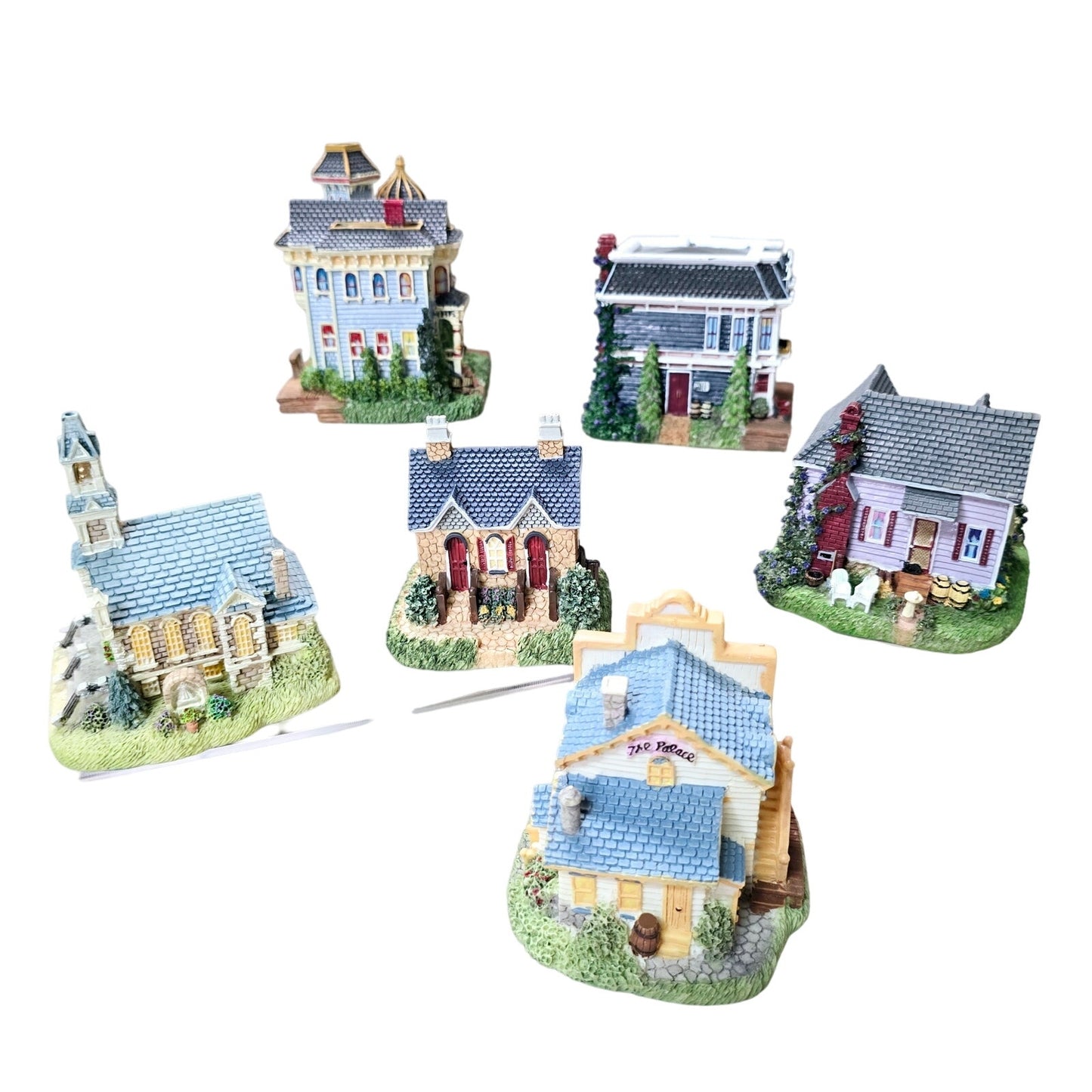 Lot of 6 Liberty Falls Americana Collection Social Buildings Christmas Village