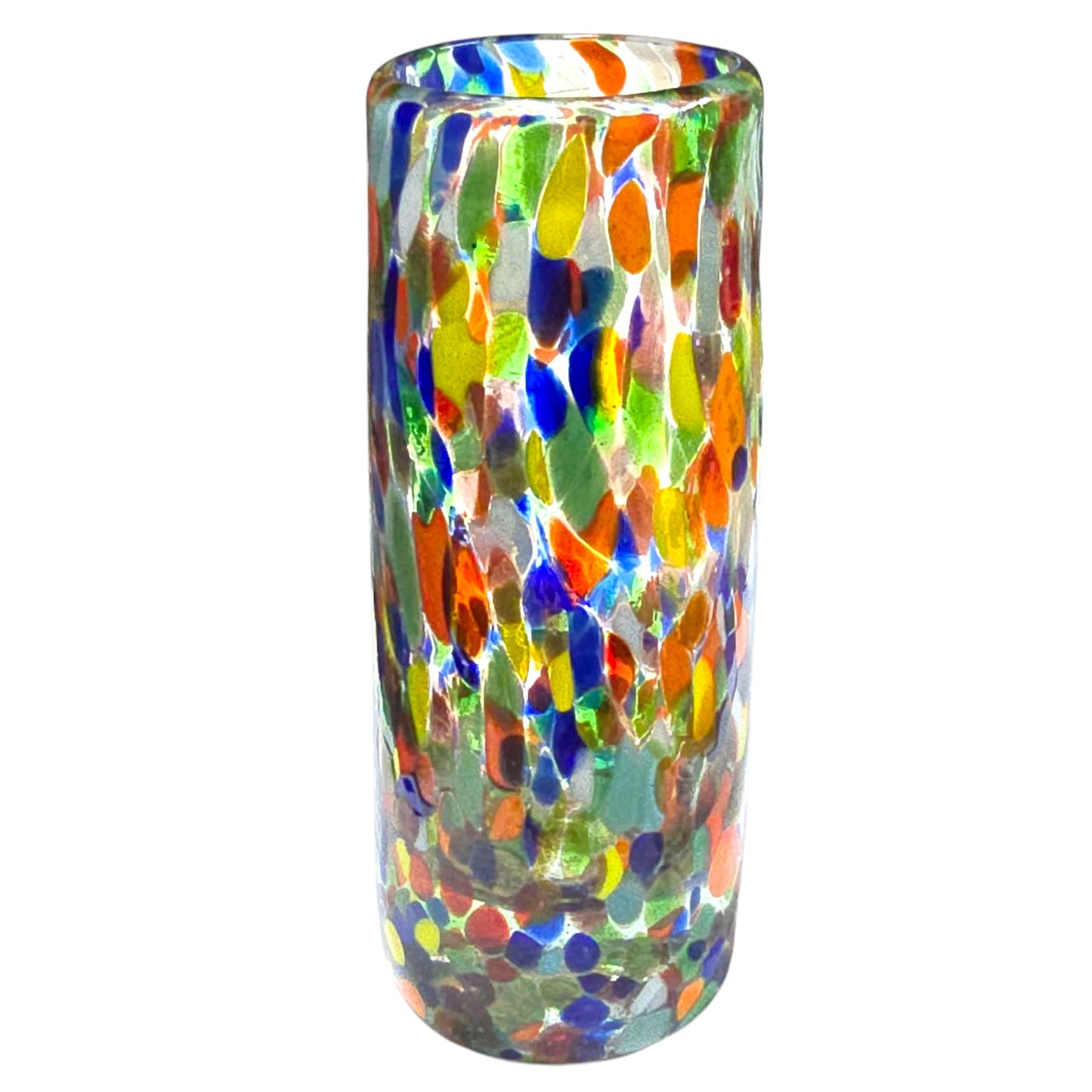 Single Handblown Confetti Glass Shot Glass, 4"