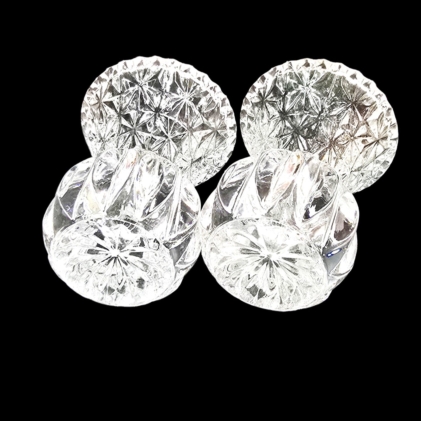 * (Reserved for Customer) Set of 2 Vtg Crystal Toothpick Holder / Bud Vase
