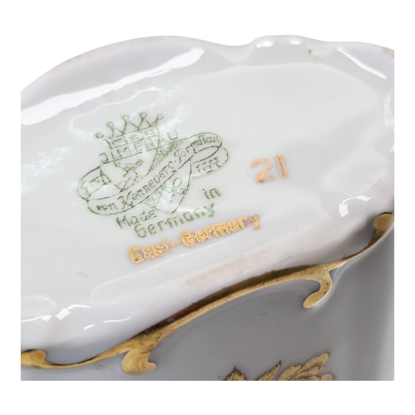 East Germany Von Kenneberg Porcelain Cigarette Holder and Dish