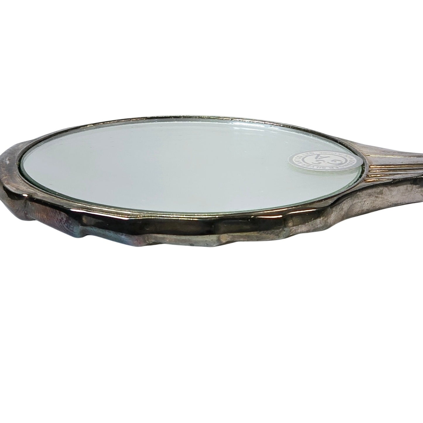 Vintage Godinger Silver Art Co Handheld Silver Plated Mirror Art Deco Design